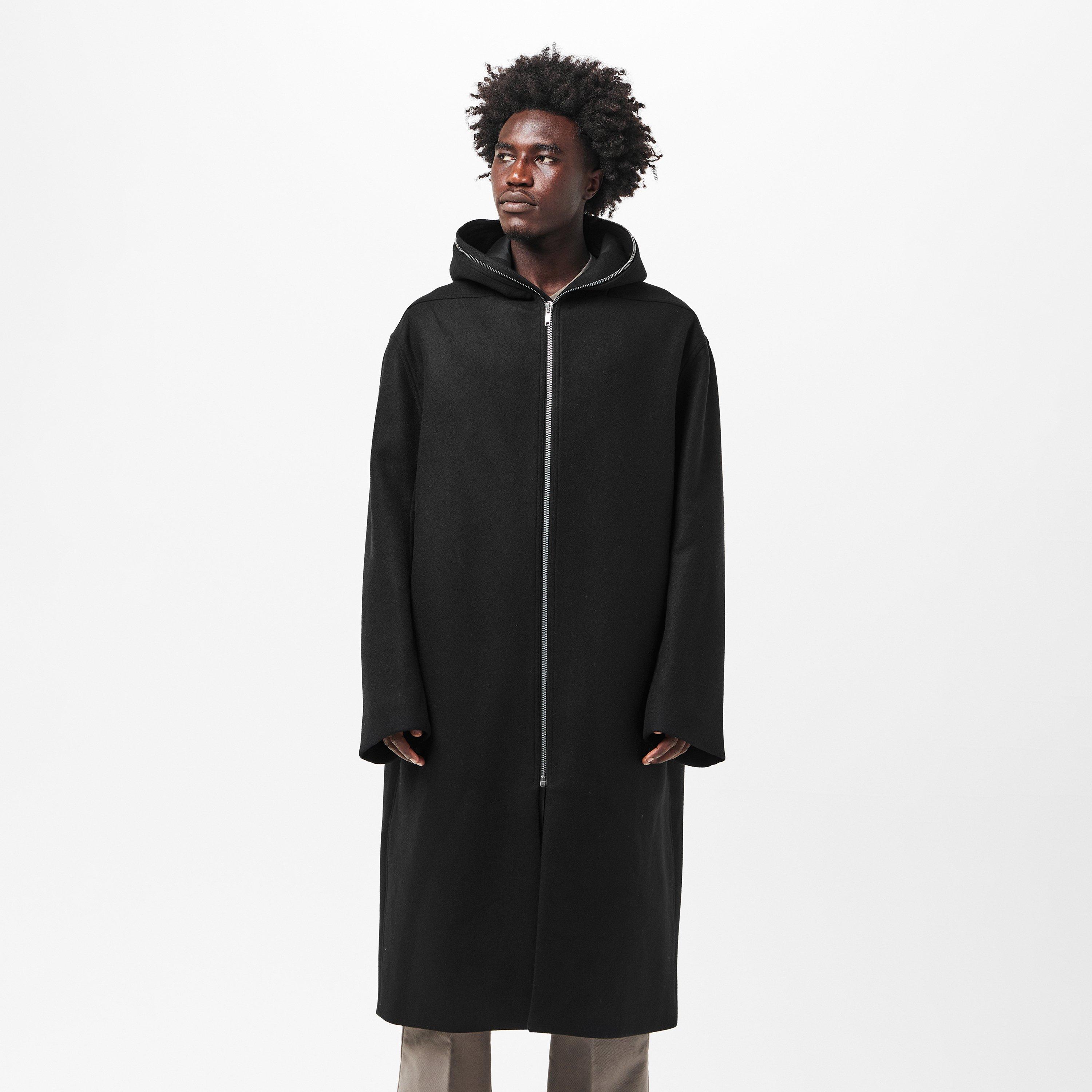 Black 09 - Rick Owens - Men's Mac Structured Overcoat - 3