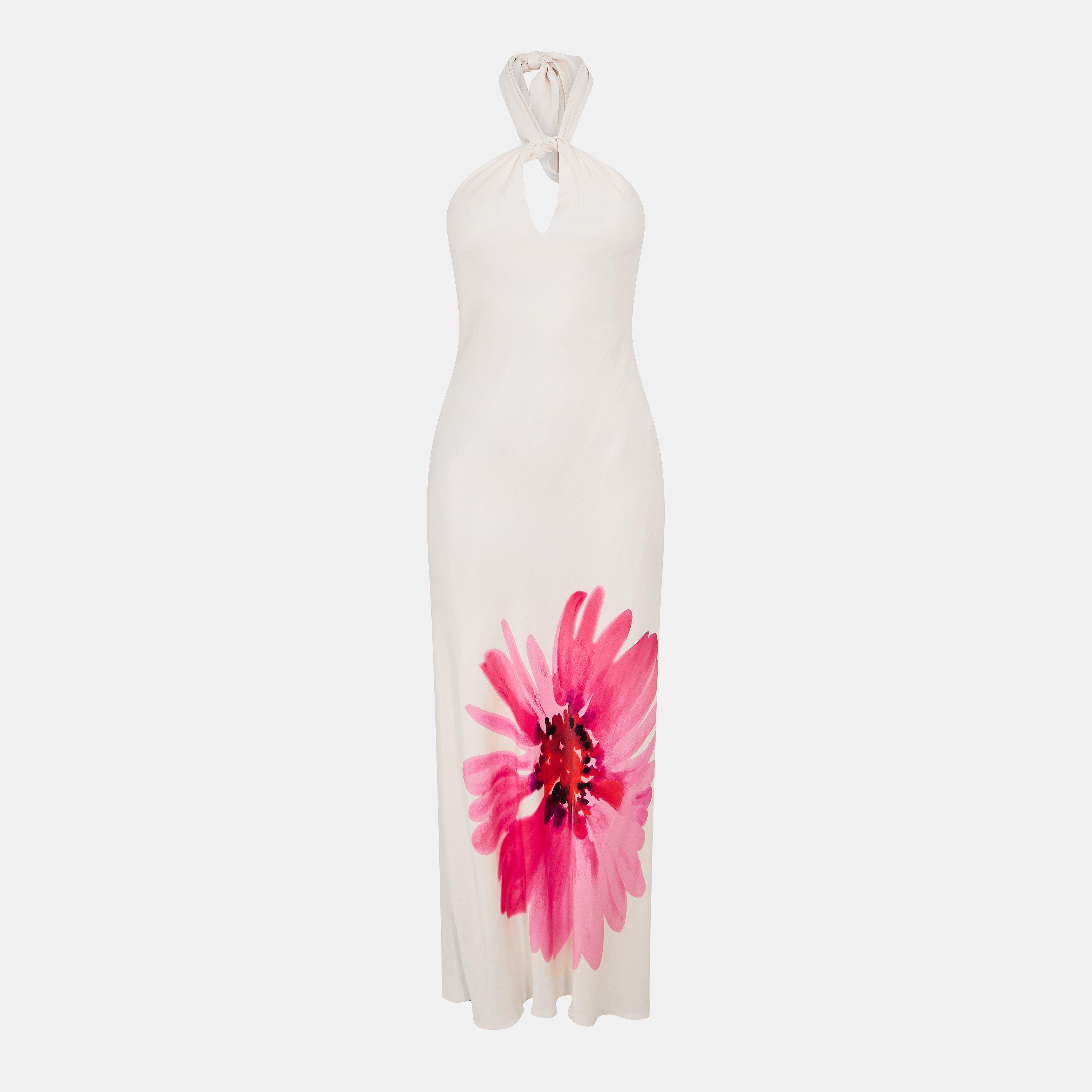 White - Nobodys Child - Women's Agnes Fitted Lightweight Slinky Dress - 1
