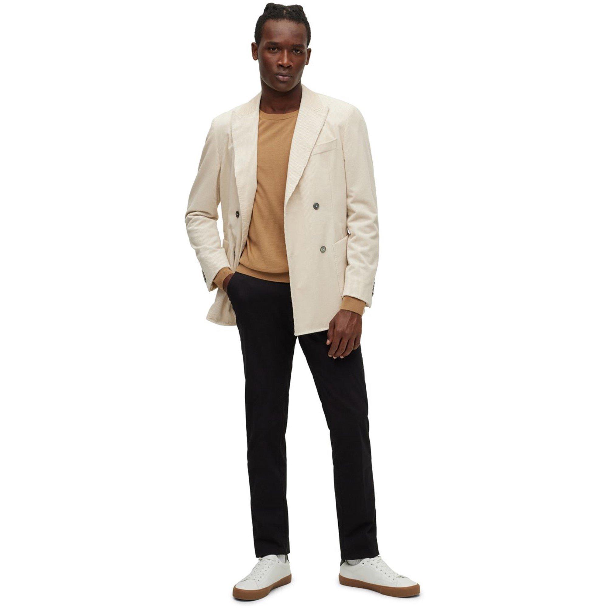 Beige 260 - Boss - Men's Leno Knit Jumper, Soft Virgin Wool - 5