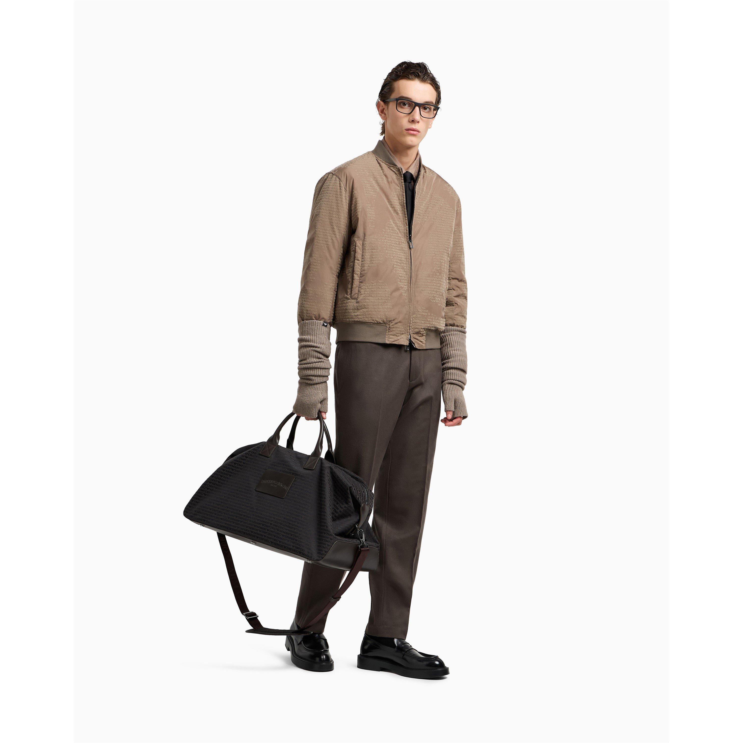 Walnut F6139 - Emporio Armani - Men's Insulated Bomber Jacket - 3