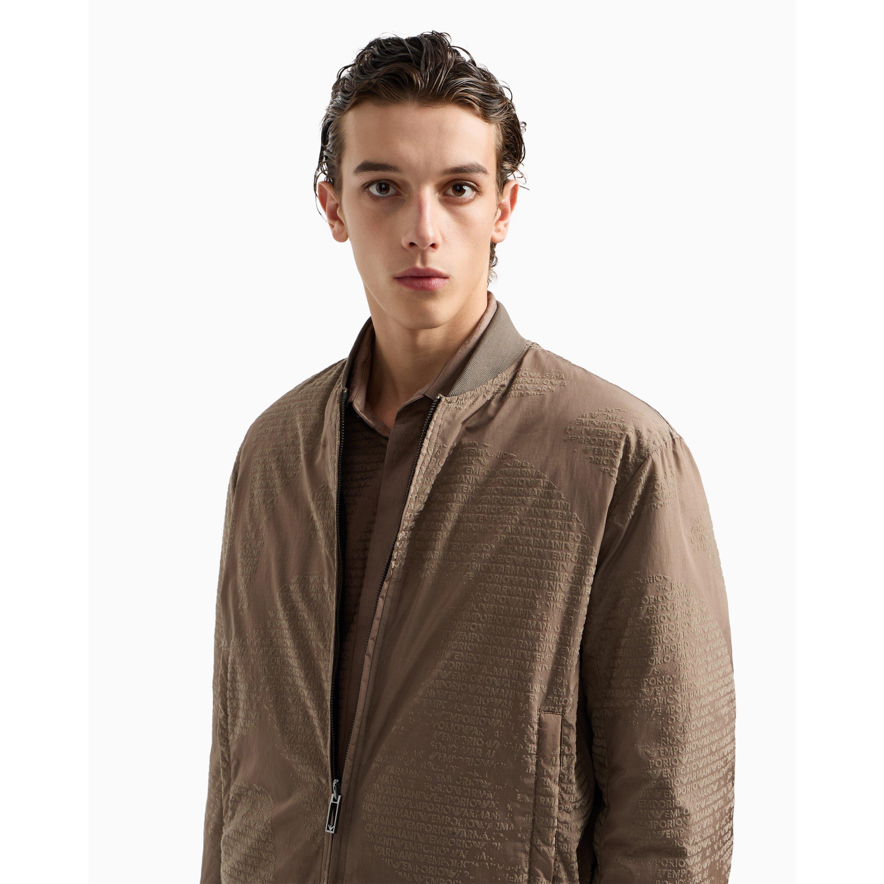 Walnut F6139 - Emporio Armani - Men's Insulated Bomber Jacket - 4