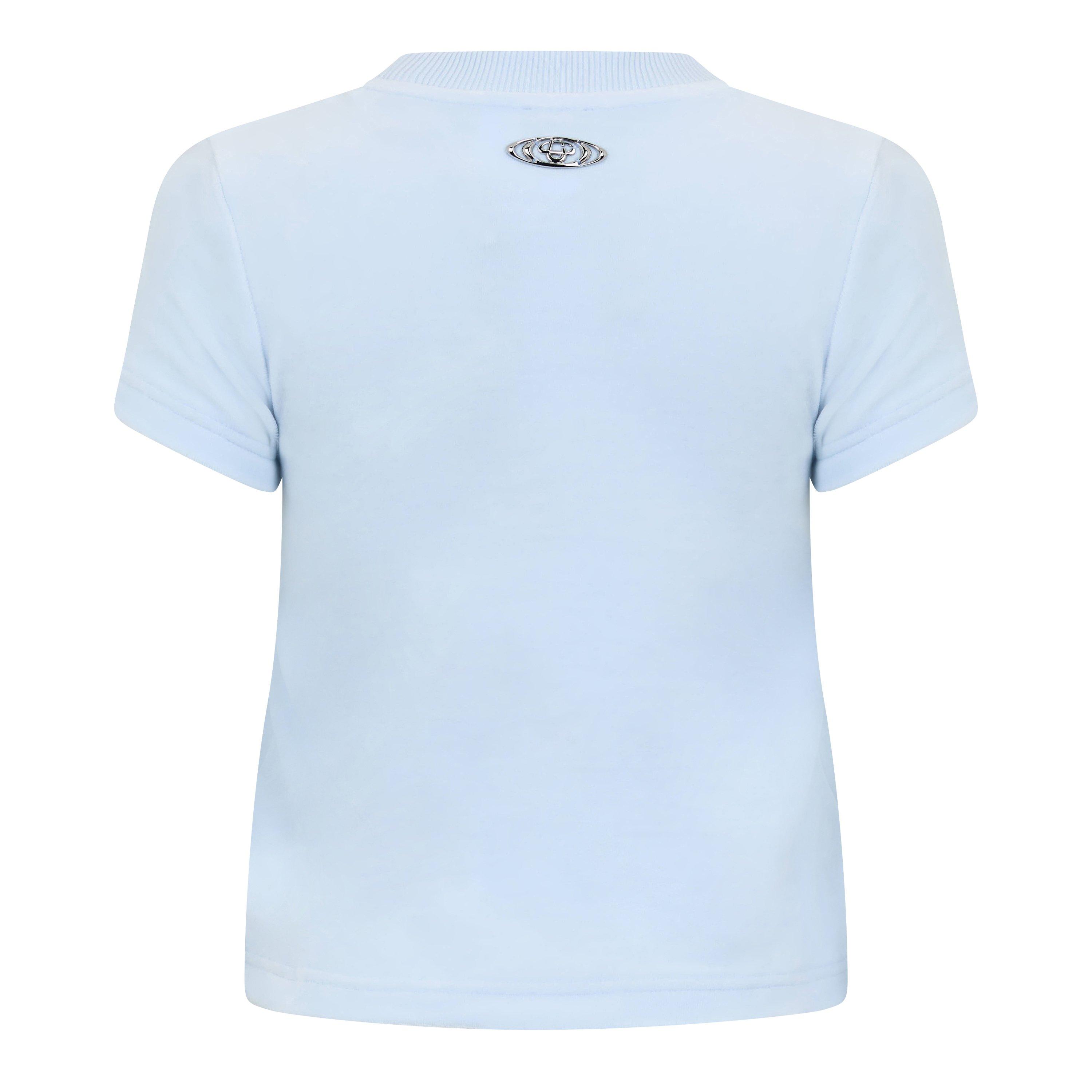 Blue - Casablanca - Casa Velour Tee Ld54 - 2