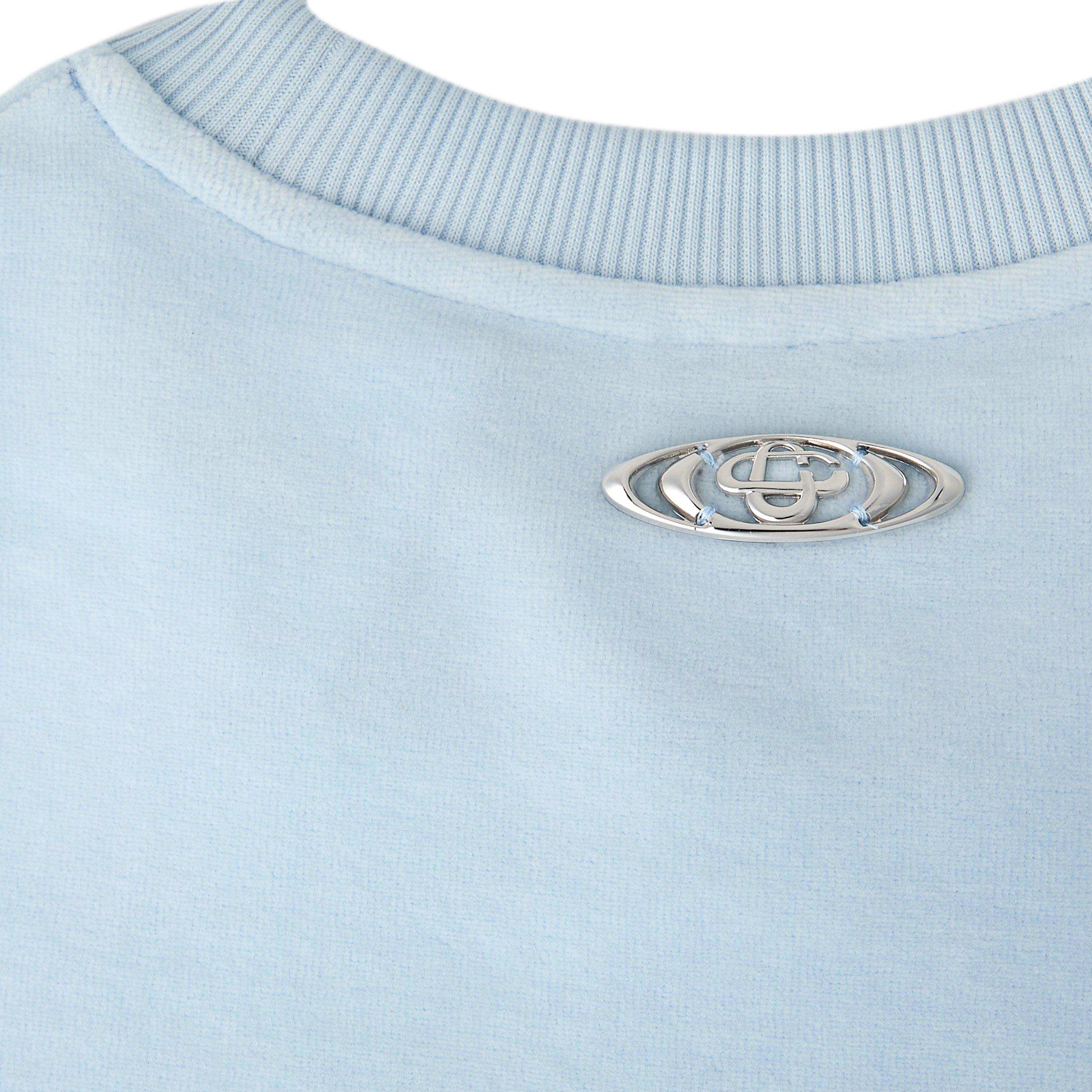 Blue - Casablanca - Casa Velour Tee Ld54 - 3