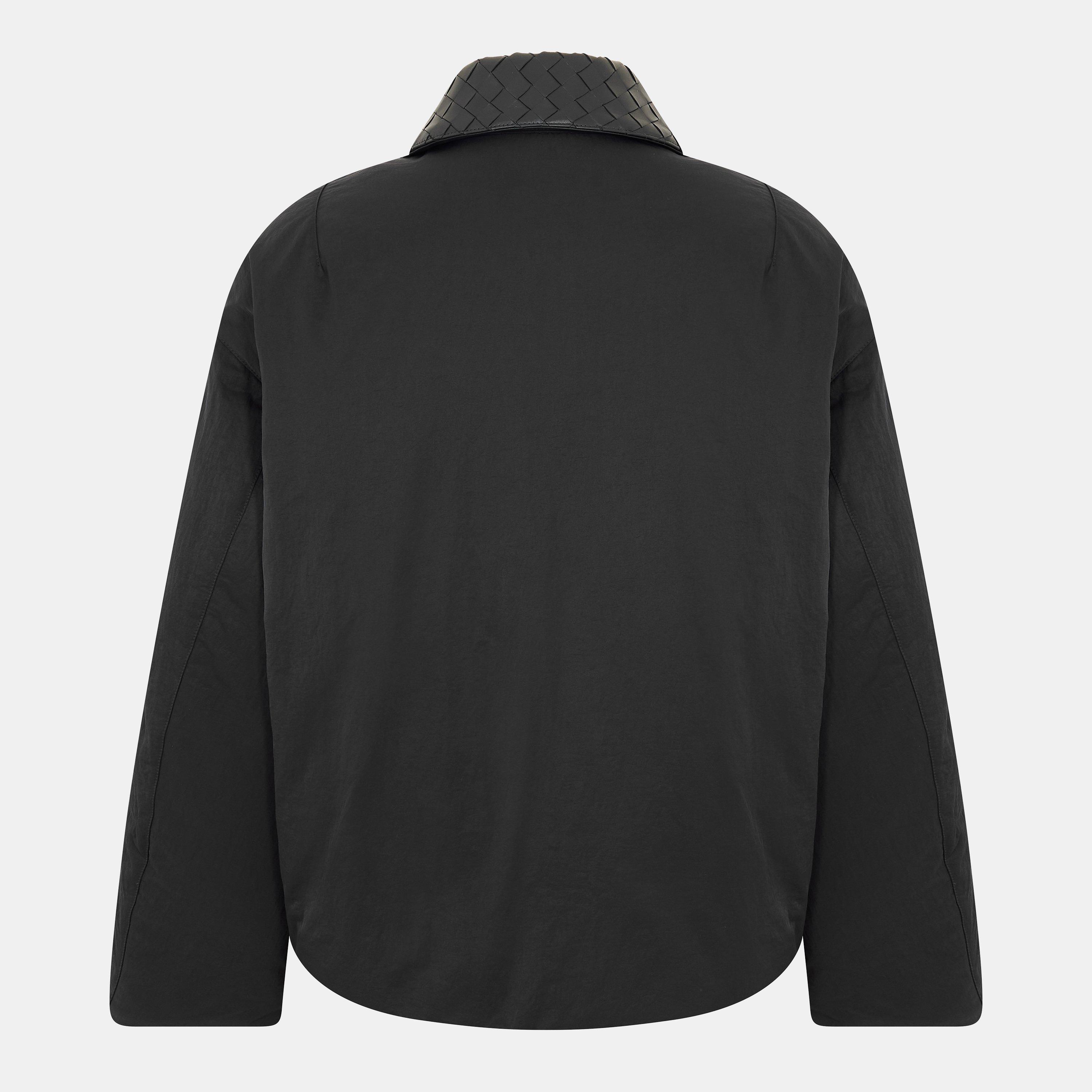 Black - Bottega Veneta - Men's Tech Hip Length Long Sleeve Medium Puffer Jacket - 2