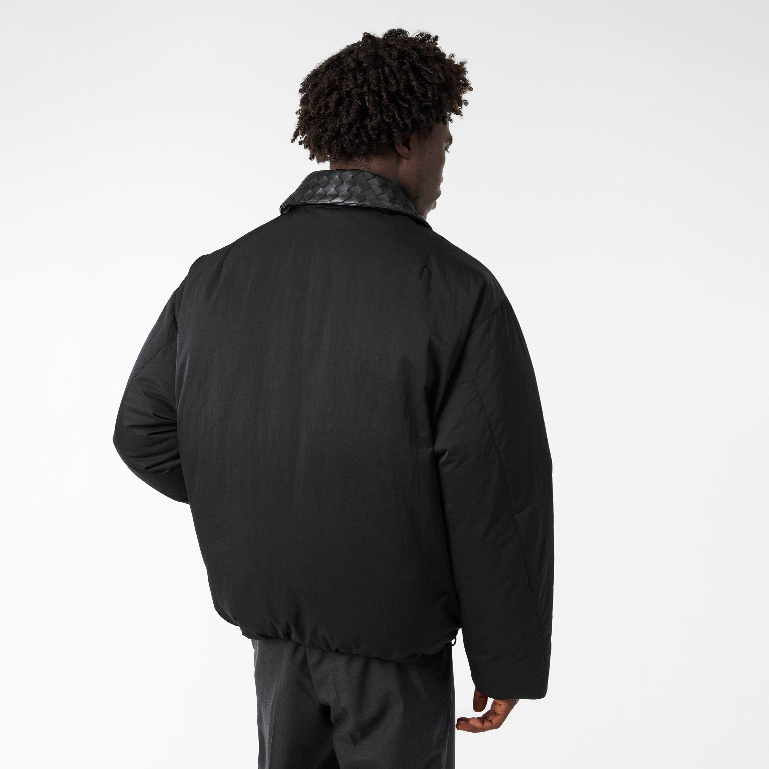 Black - Bottega Veneta - Men's Tech Hip Length Long Sleeve Medium Puffer Jacket - 4