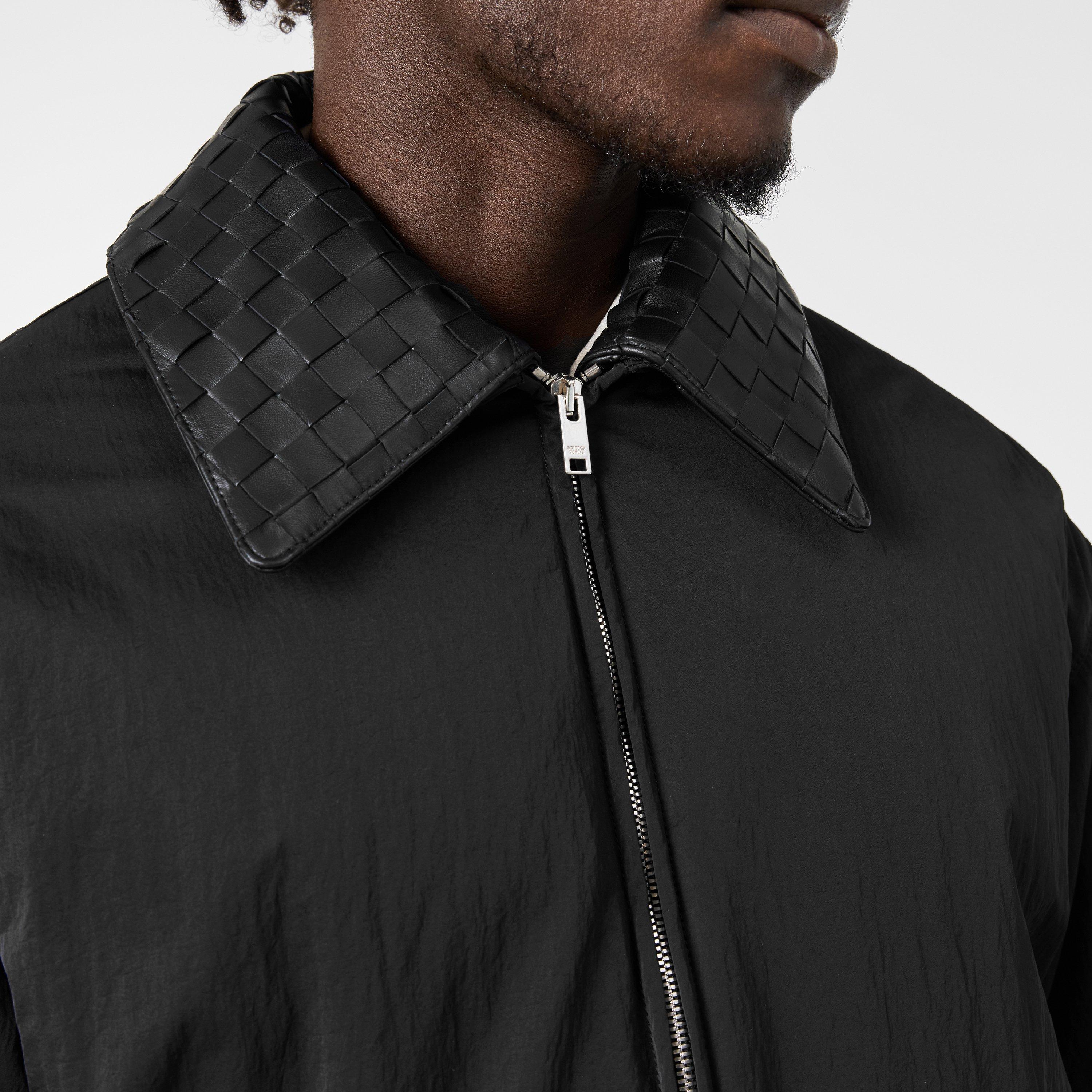 Black - Bottega Veneta - Men's Tech Hip Length Long Sleeve Medium Puffer Jacket - 5