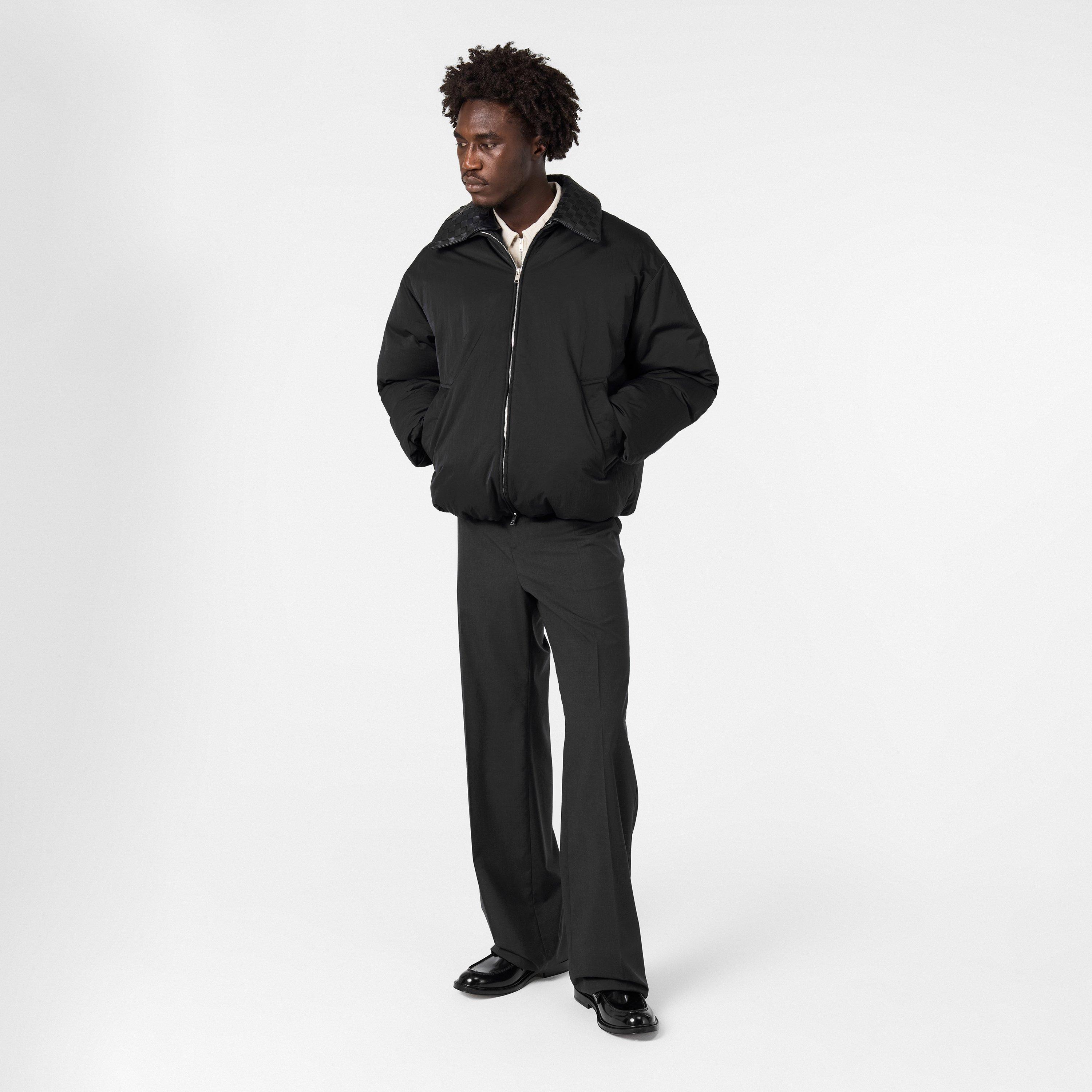 Black - Bottega Veneta - Men's Tech Hip Length Long Sleeve Medium Puffer Jacket - 6