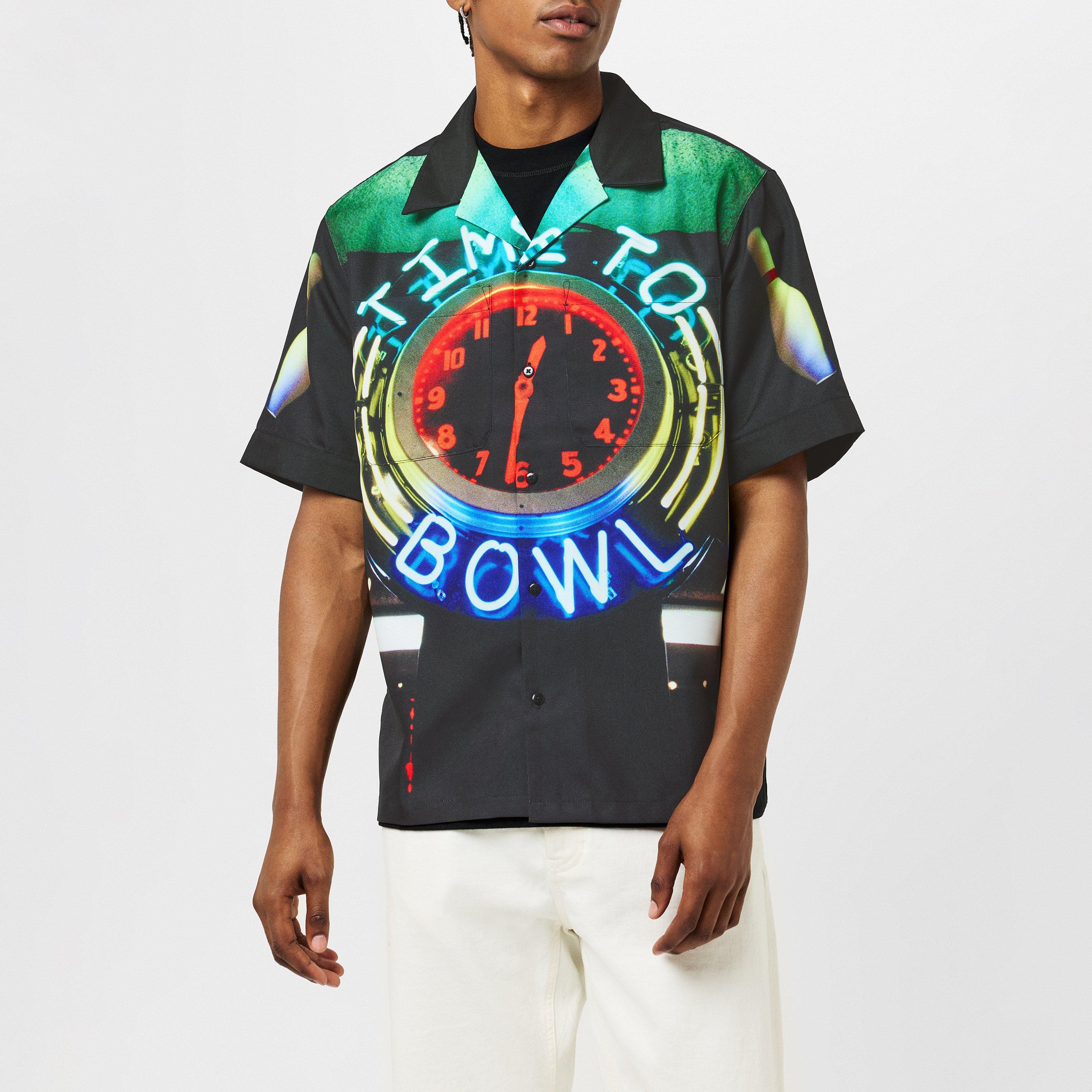 Black - Pleasures - Men's Short-Sleeve Bowling Shirt - 3