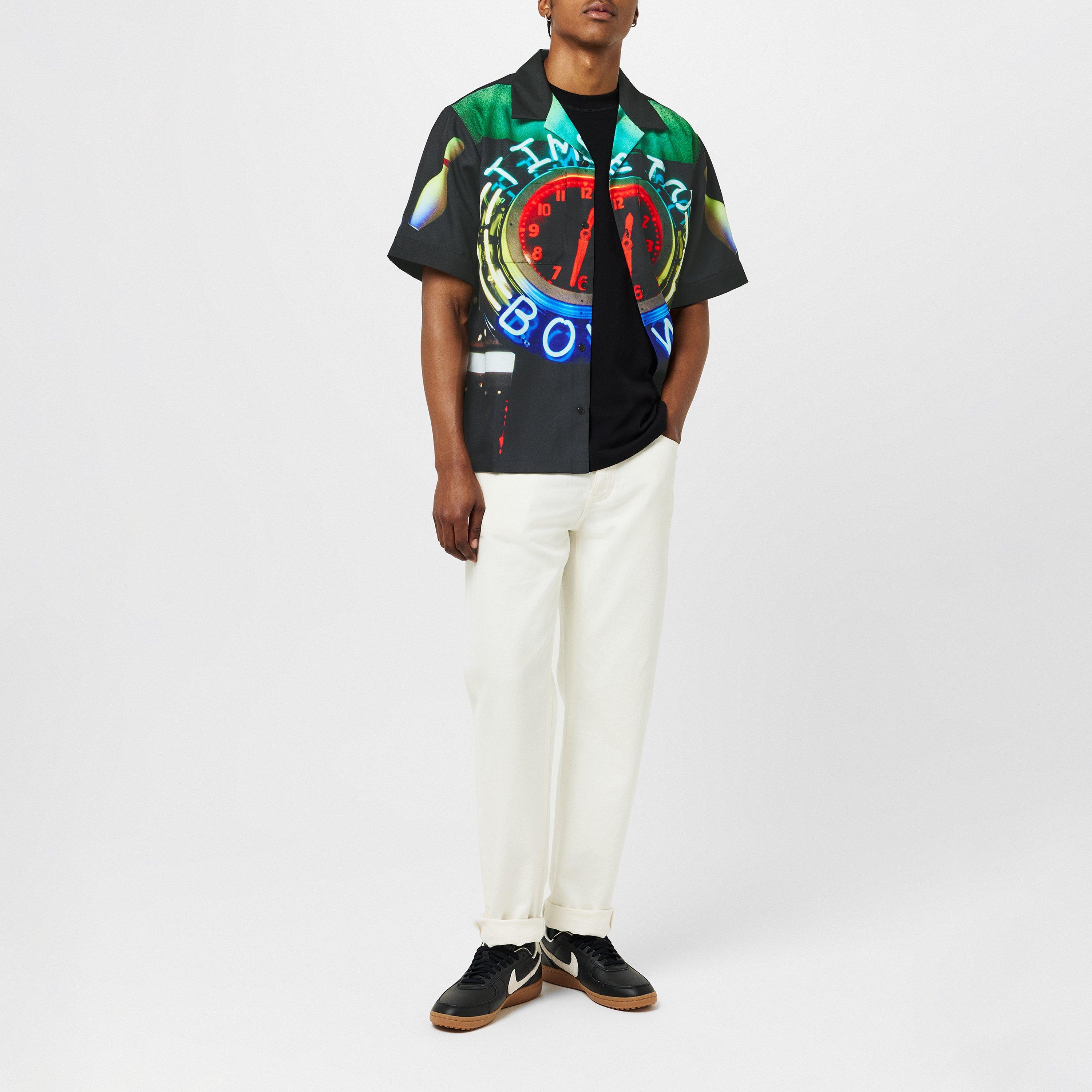 Black - Pleasures - Men's Short-Sleeve Bowling Shirt - 6