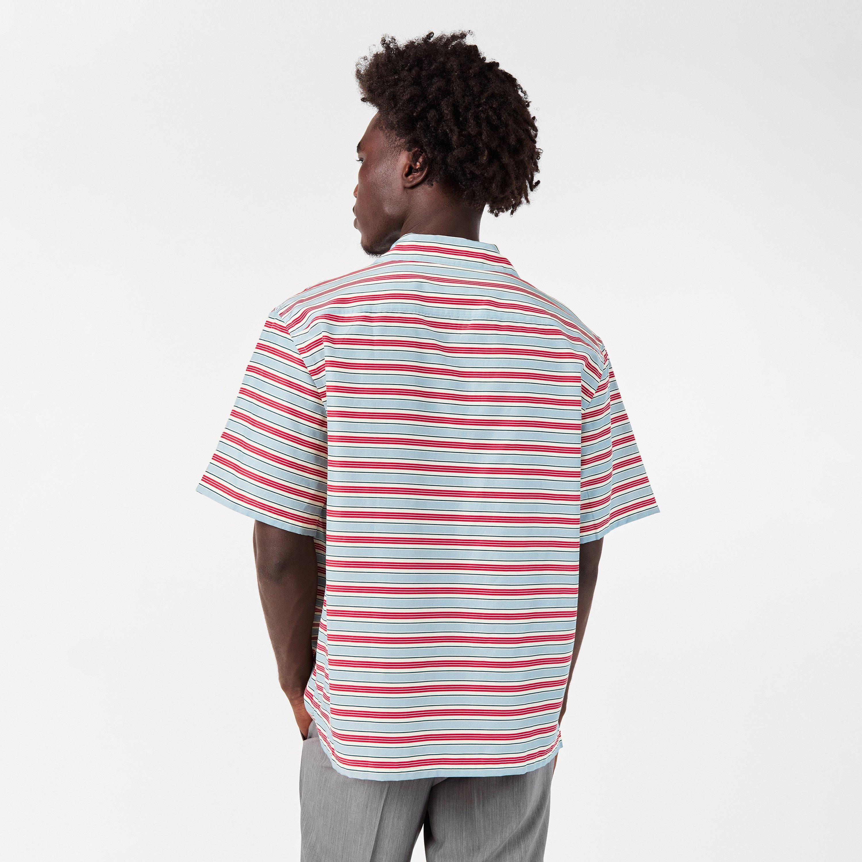 Blue - Prada - Men's Bowling Shirt - Short-Sleeve - 4