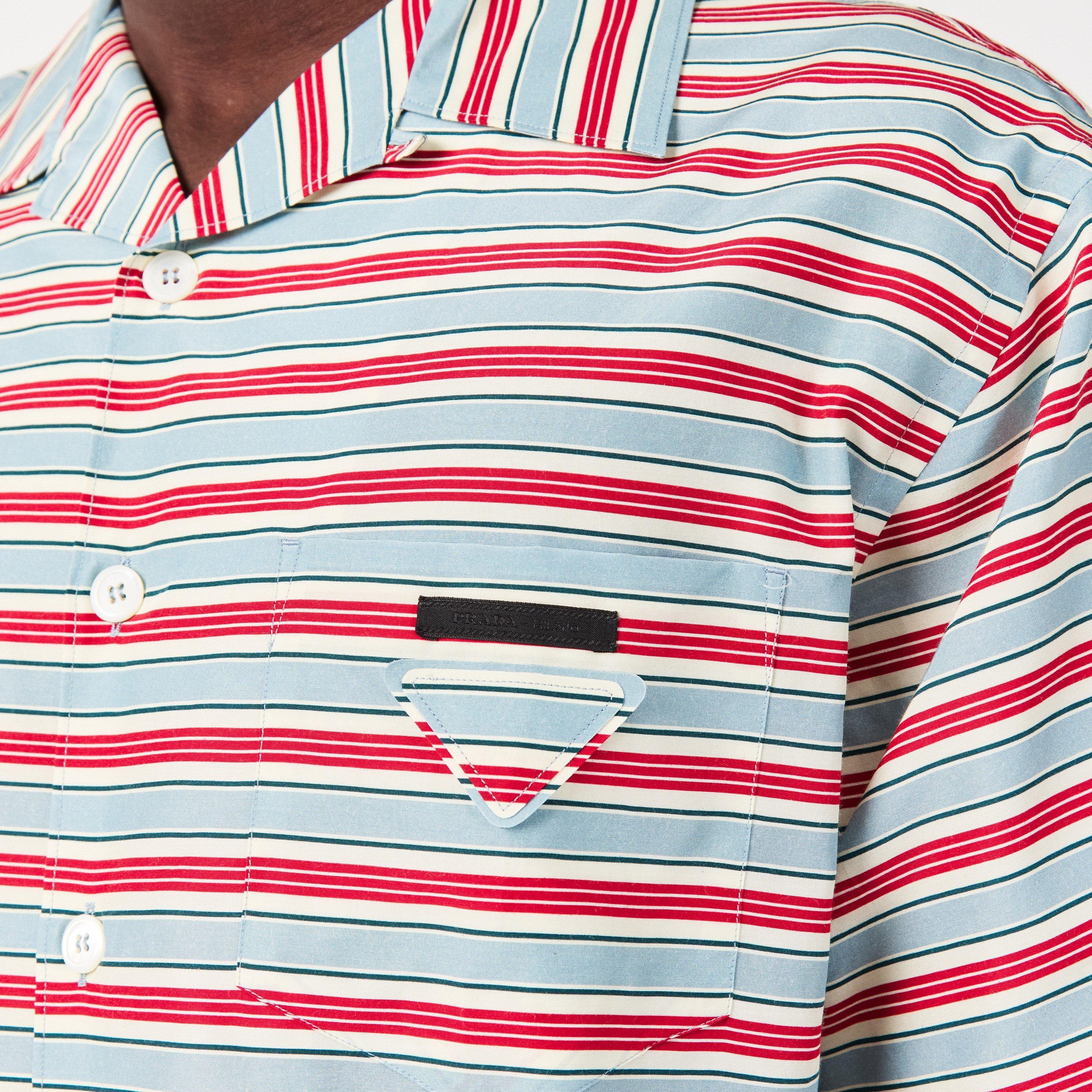 Blue - Prada - Men's Bowling Shirt - Short-Sleeve - 5