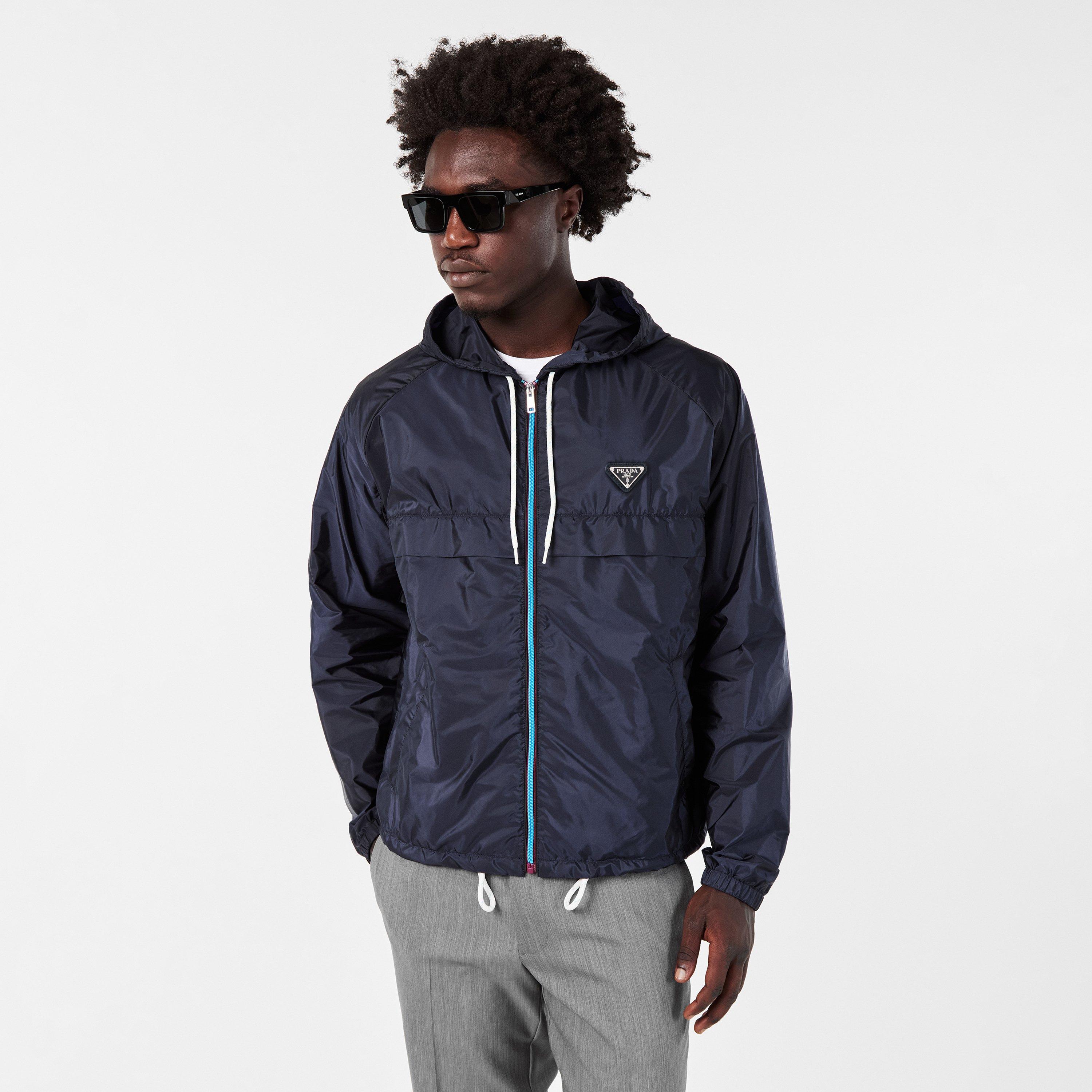 Blue - Prada - Men's Water-Resistant Lightweight Windbreaker - 3
