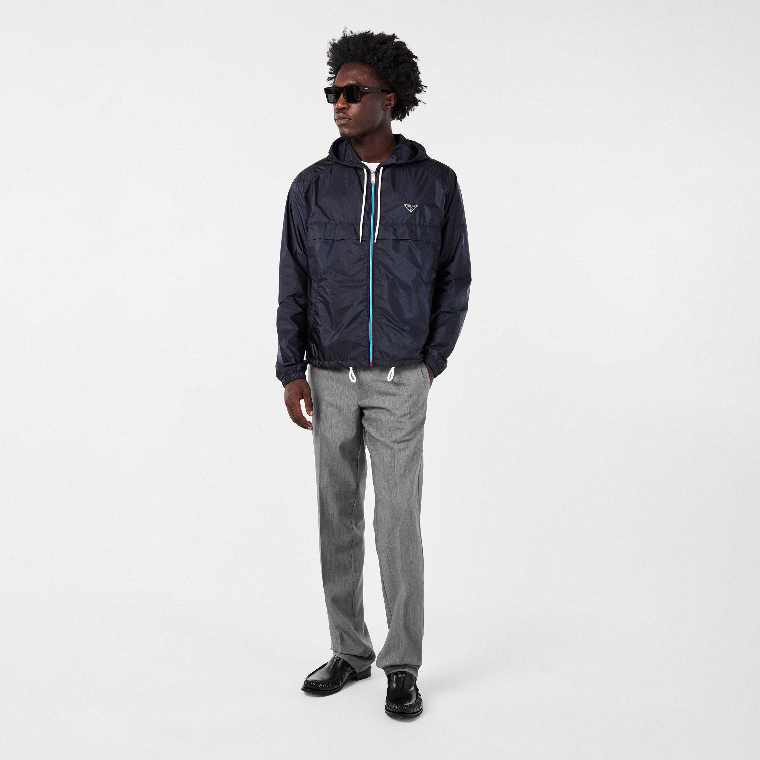 Blue - Prada - Men's Water-Resistant Lightweight Windbreaker - 6