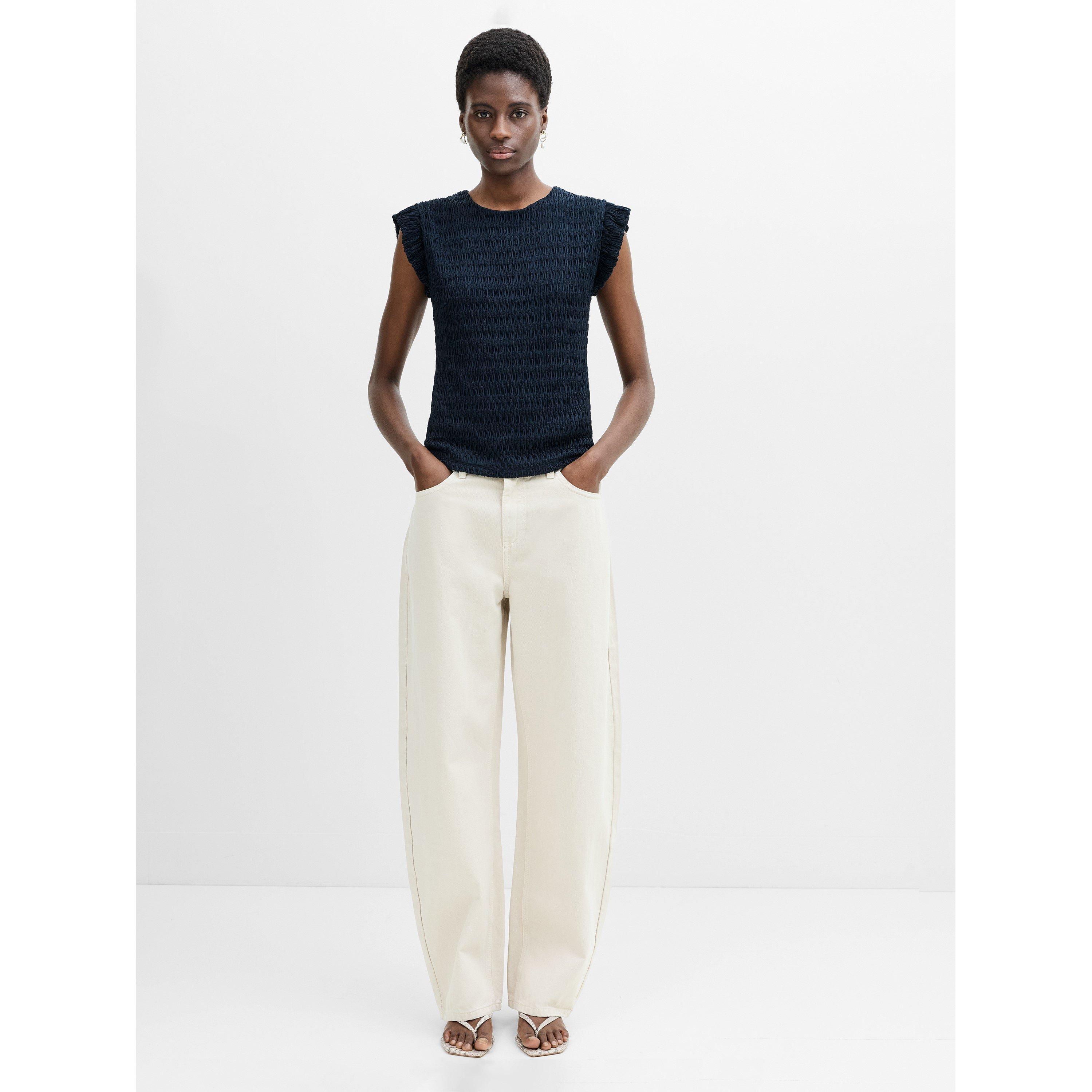 201-NEW NAVY - French Connection - FC Zinnia Frill Top Ld64 - 3