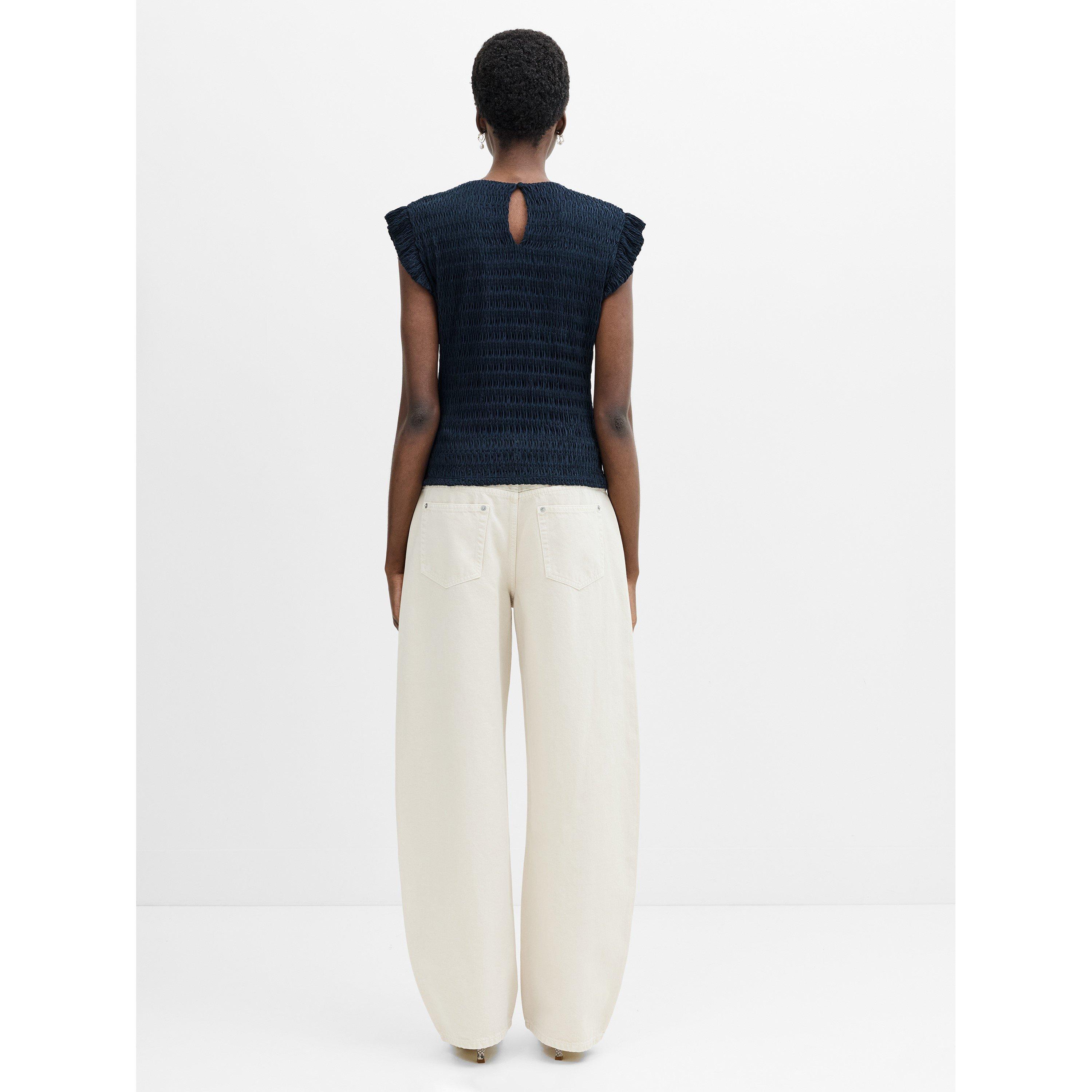 201-NEW NAVY - French Connection - FC Zinnia Frill Top Ld64 - 4