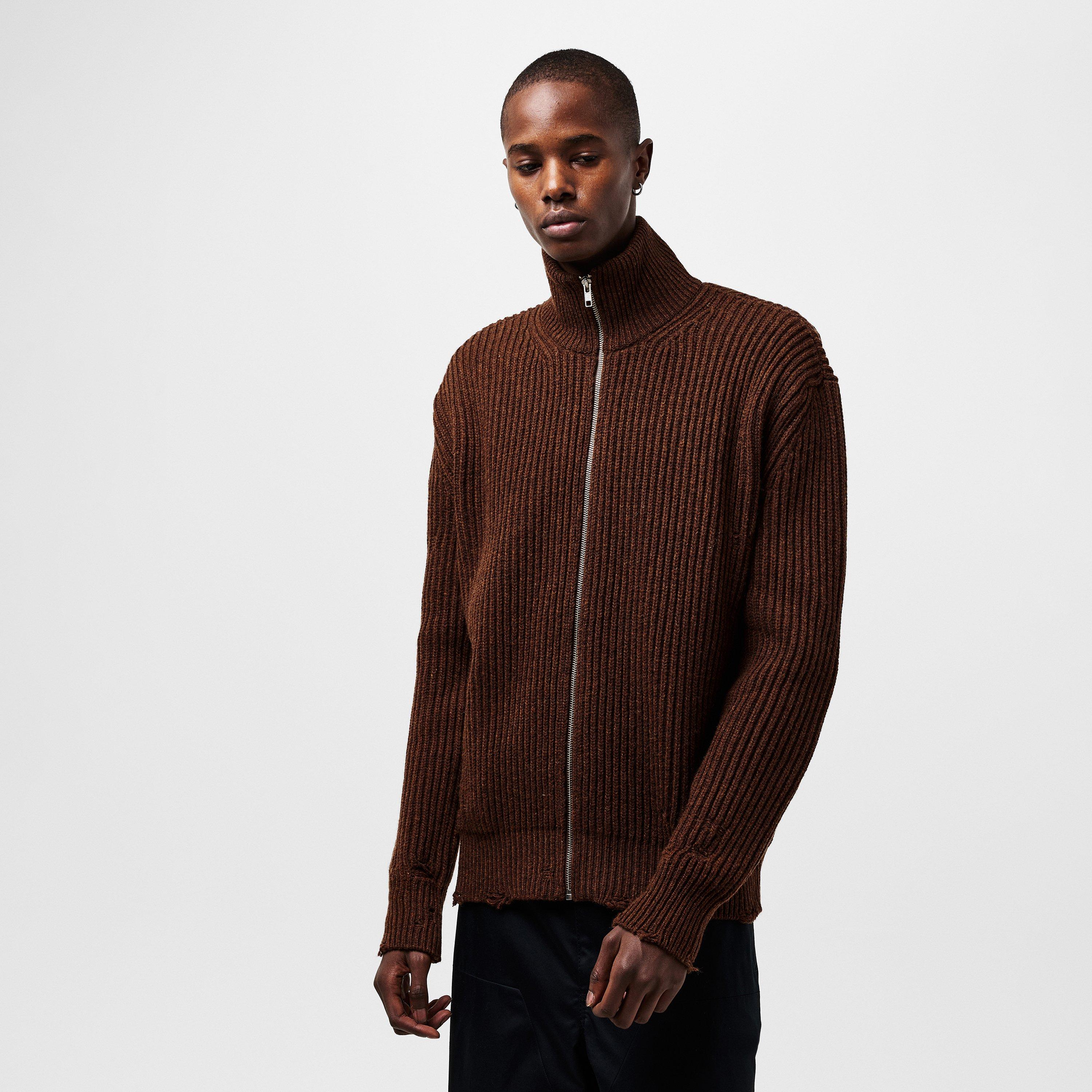 MM6 Maison Margiela | Men's Zip-Through Knitted Cardigan