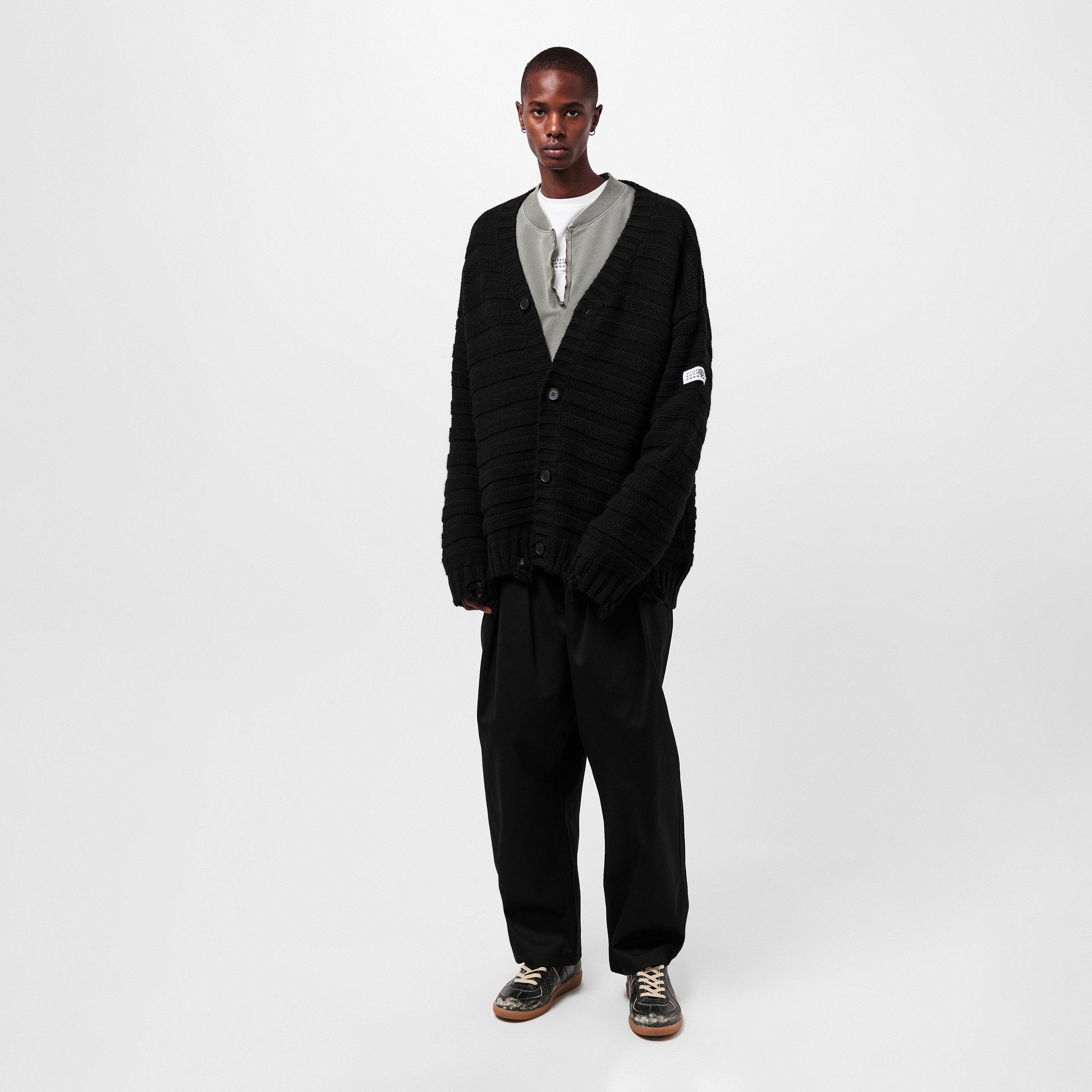 Black - MM6 Maison Margiela - Men's Knitted Cardigan - 6