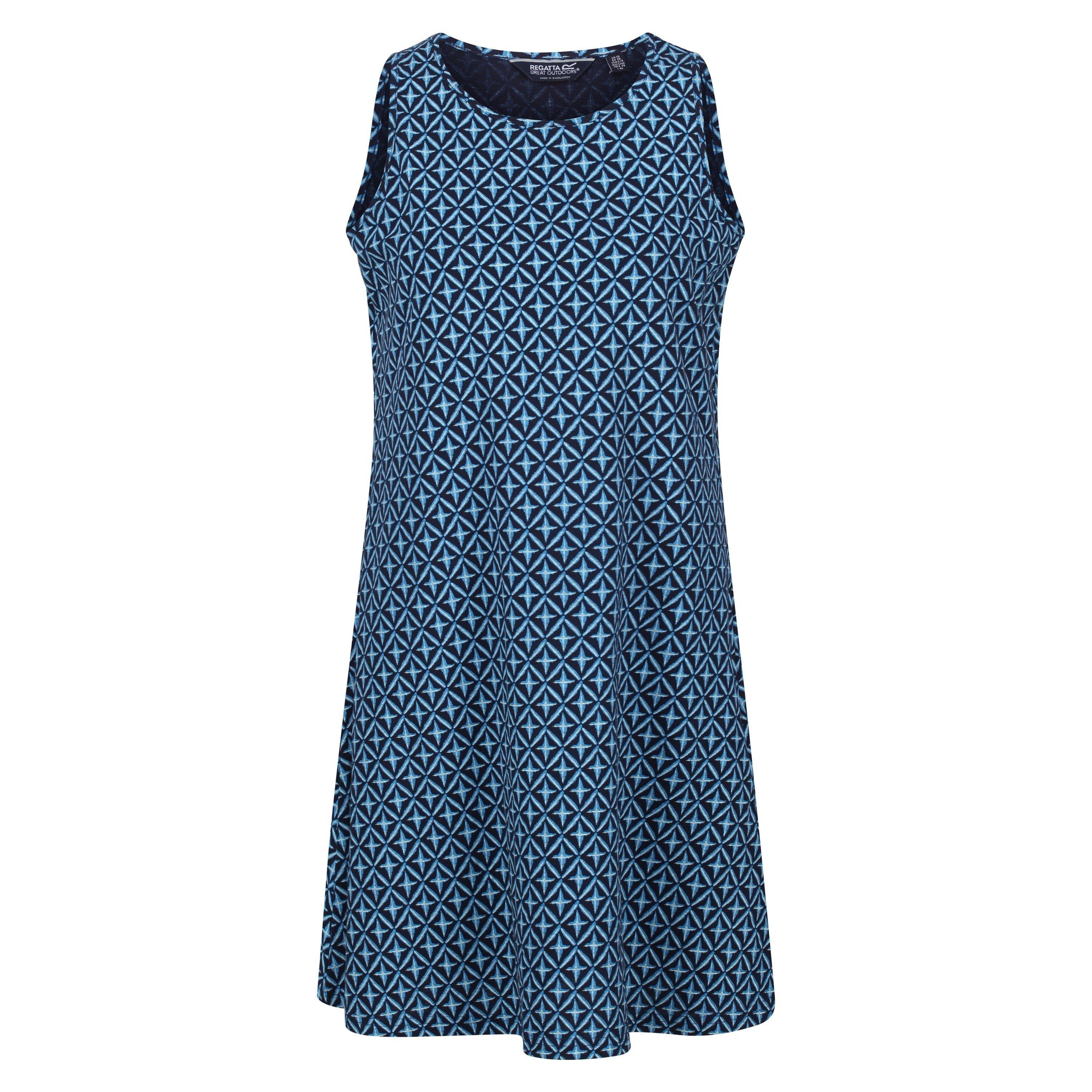 Marineblå flise - Regatta - Kaimana Sleeveless Swing Dress - 3