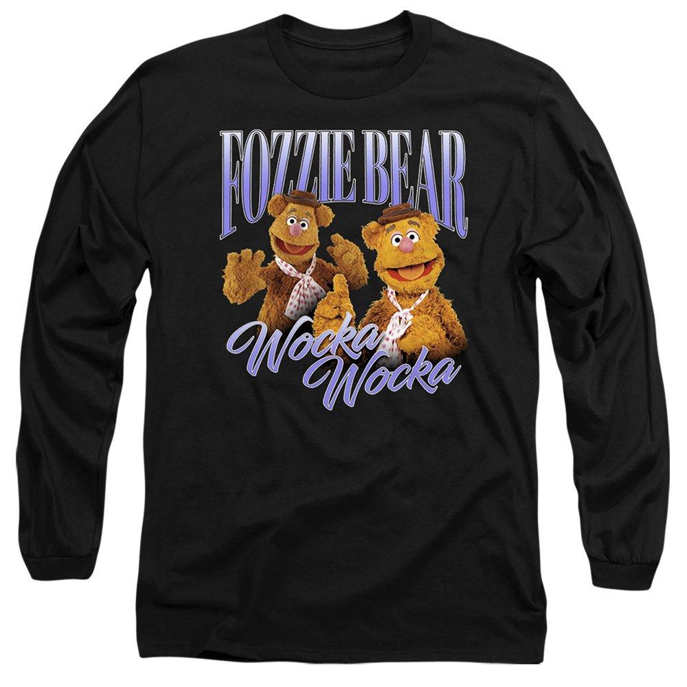Black - Disney - Muppets Fozzie Bear Bootleg Long Sleeve T-Shirt B - 1