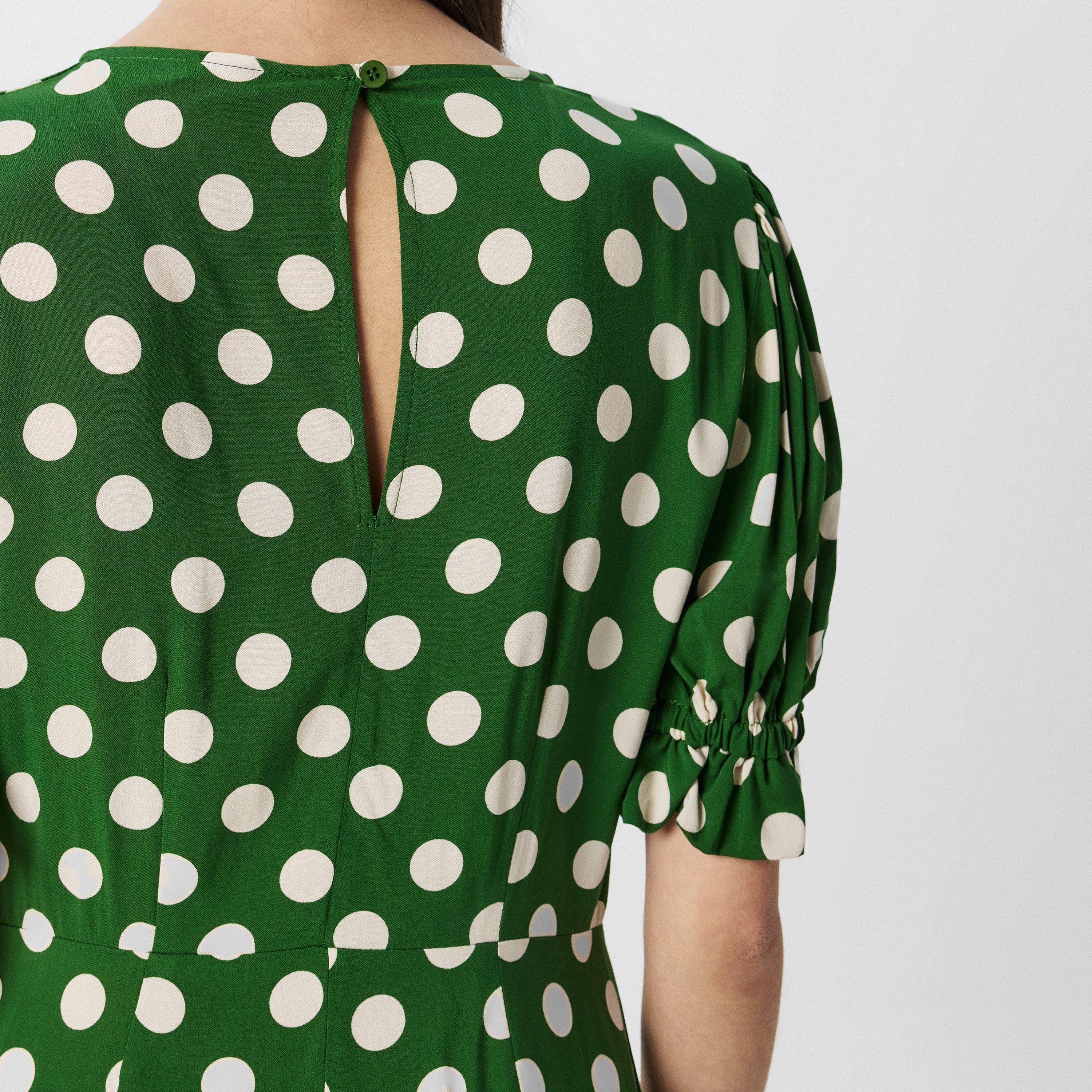 Dk Khaki Spot - Finery - Mela Midi Dress - 5