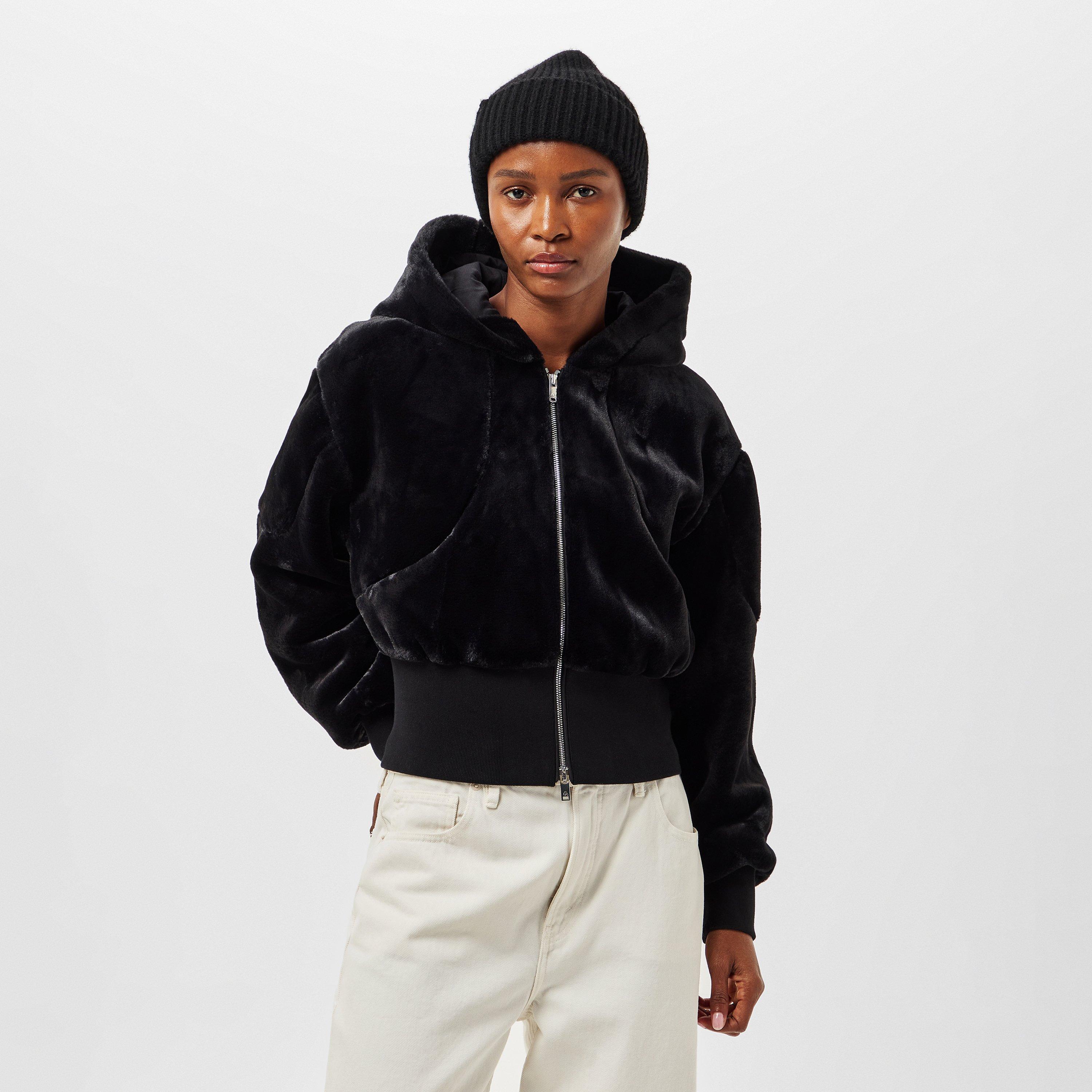 Black - Moose Knuckles - Women's Rose de Bunny Insulated Bomber Jacket - 3