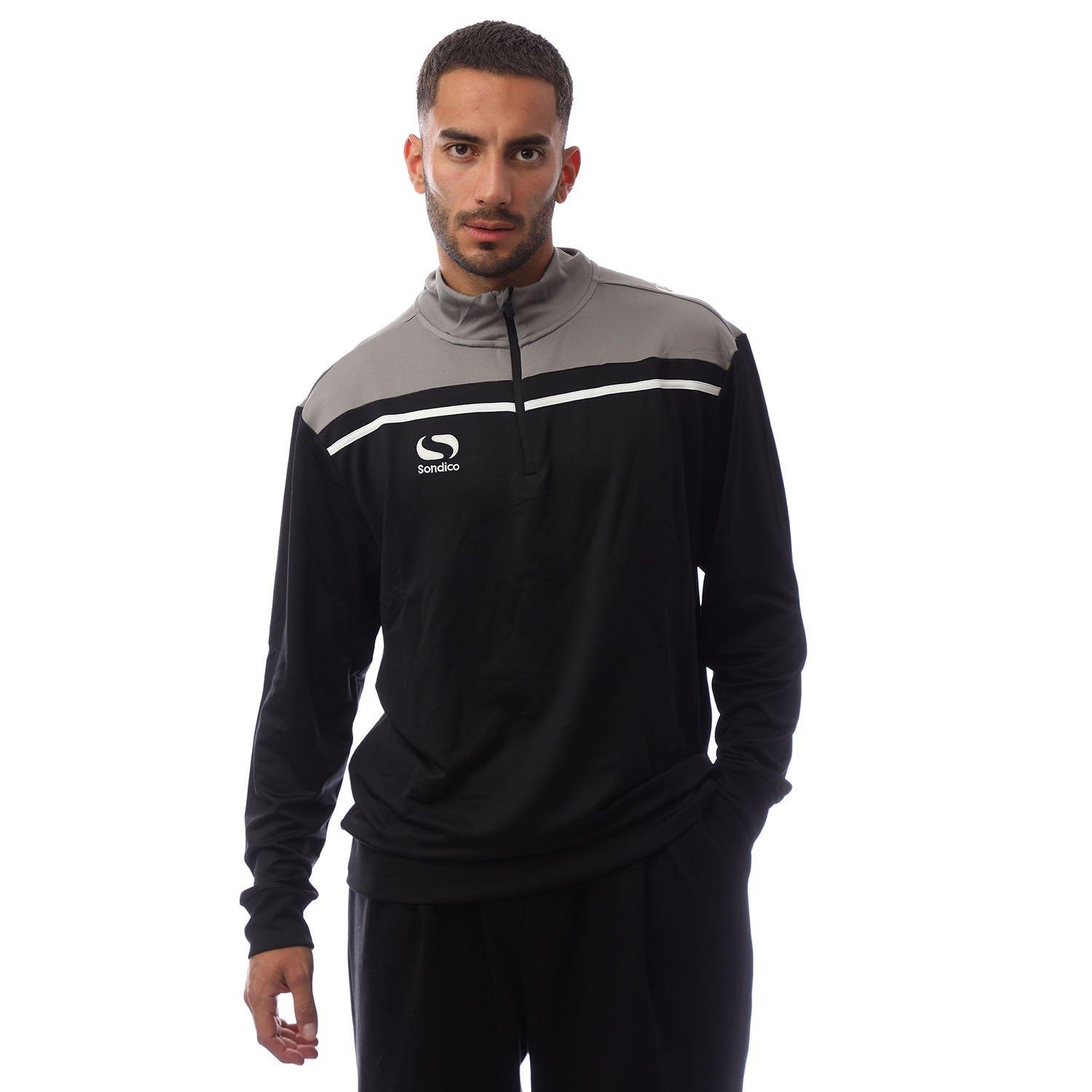 Black/Charcoal - Sondico - Men's 1/4 Zip Fleece - 1