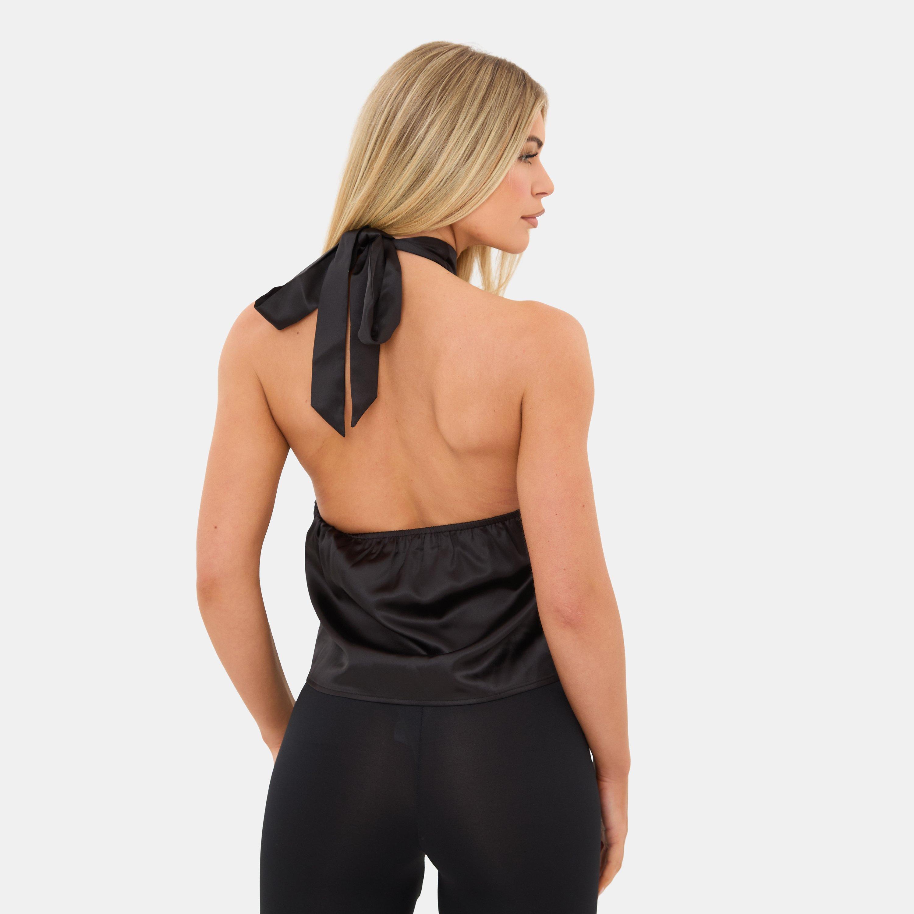 Black - I Saw It First - Satin Halter Top - 2