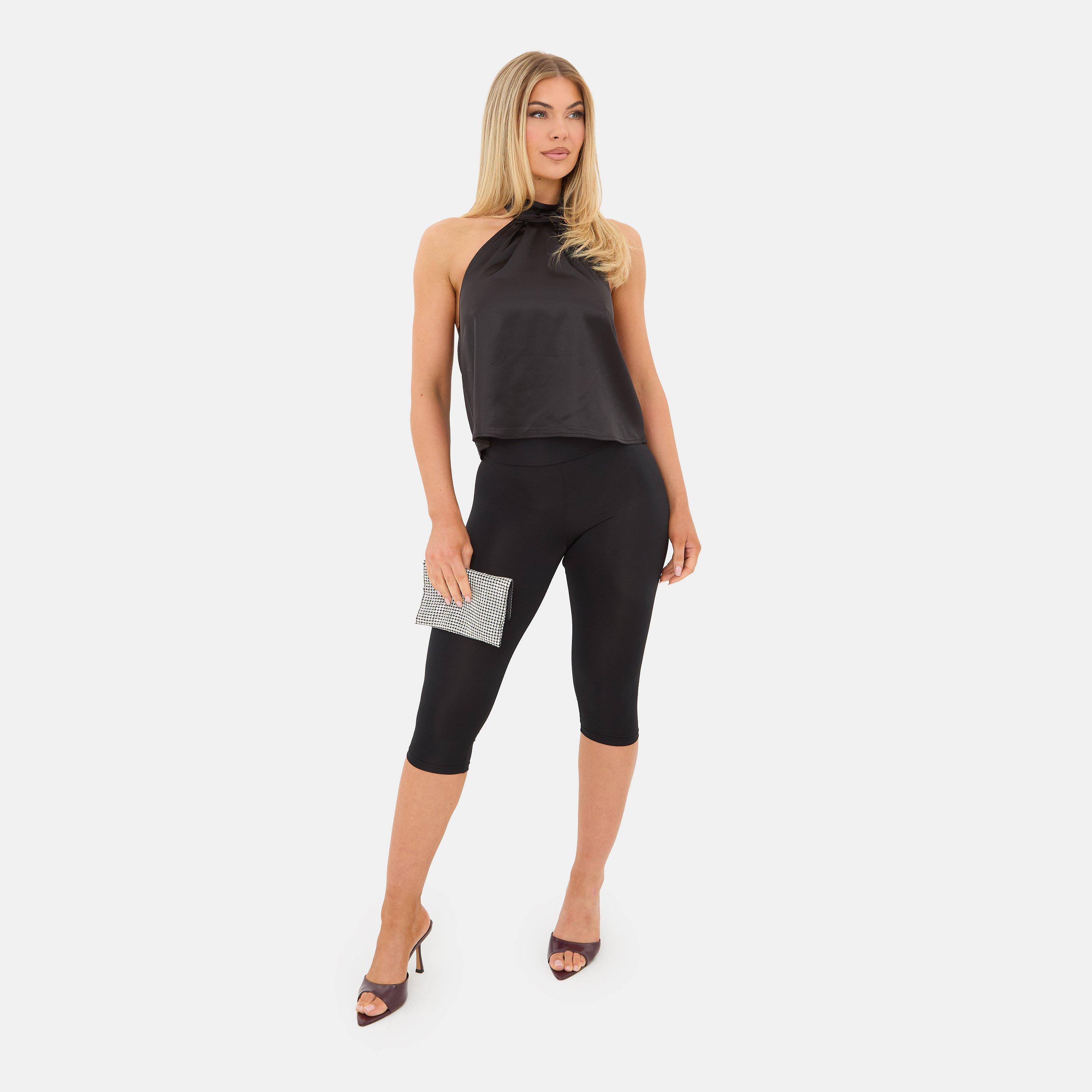 Black - I Saw It First - Satin Halter Top - 3