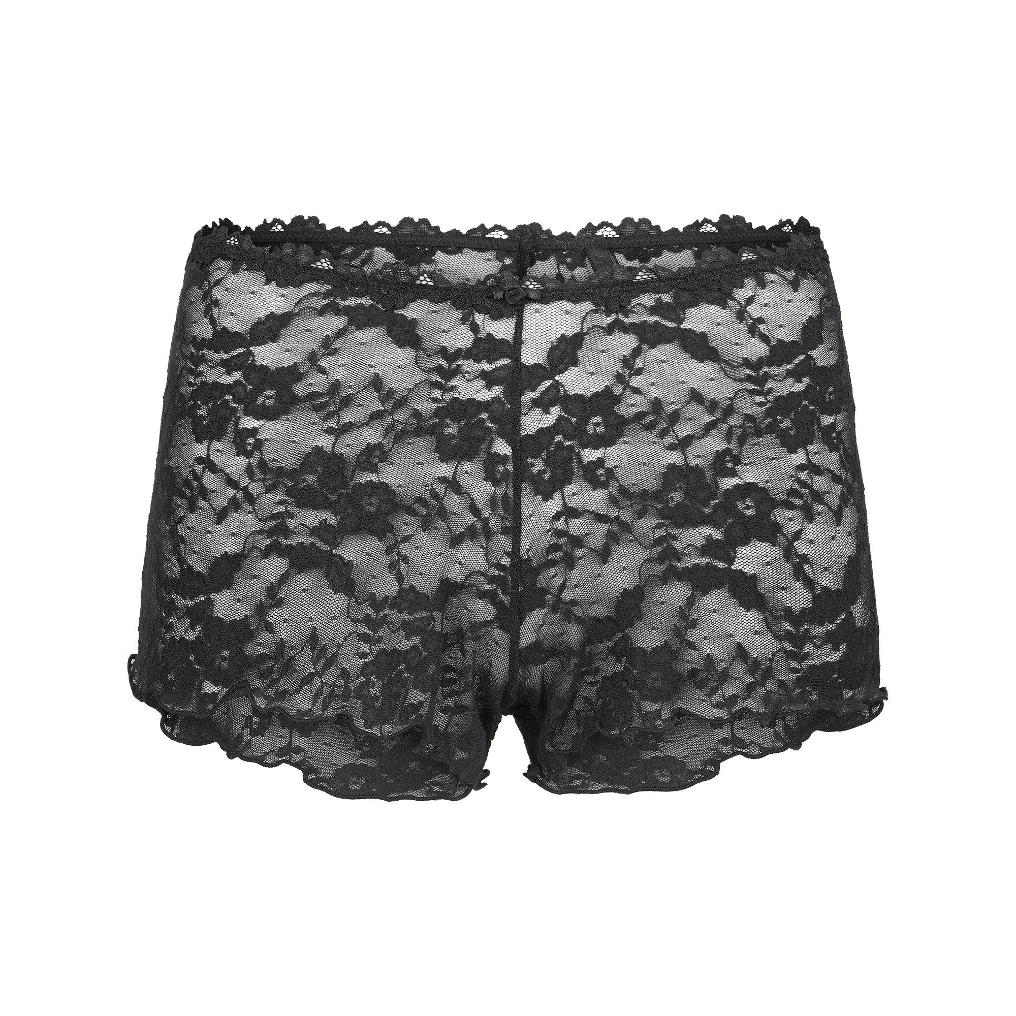 Soot - SKIMS - Womens Stretch Lace Triangle Cami and Short Set - 3