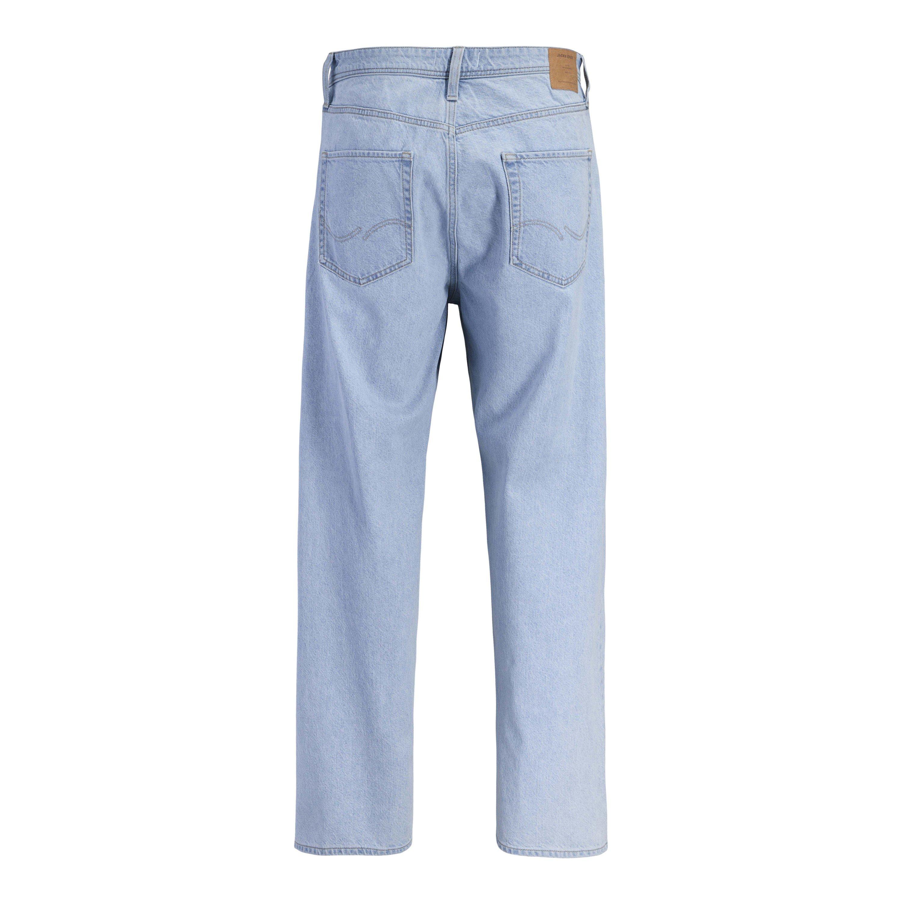 Blue Denim - Jack and Jones - Men's Alex Original Cotton High-Waisted Wide-Leg Jeans - 2