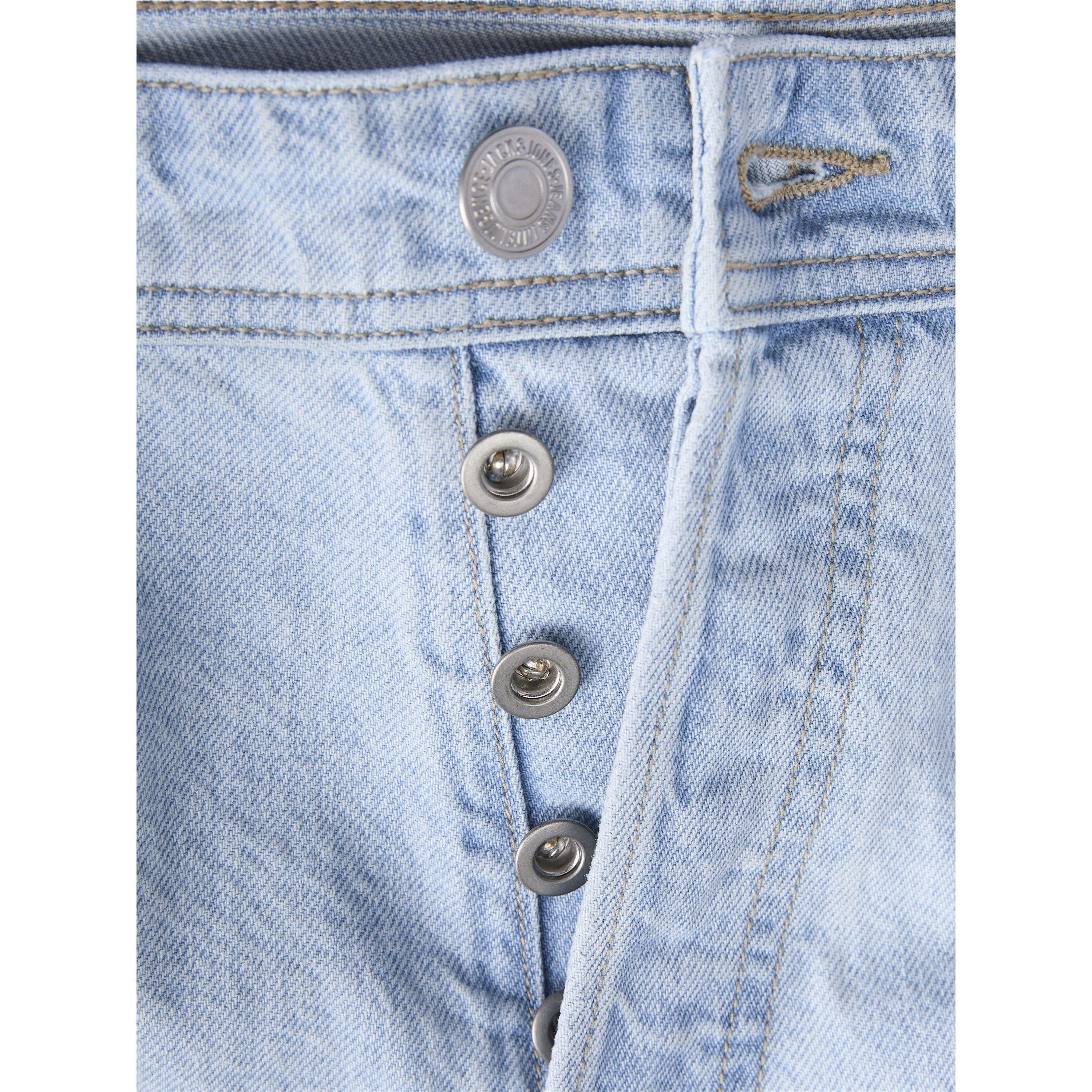 Blue Denim - Jack and Jones - Men's Alex Original Cotton High-Waisted Wide-Leg Jeans - 5
