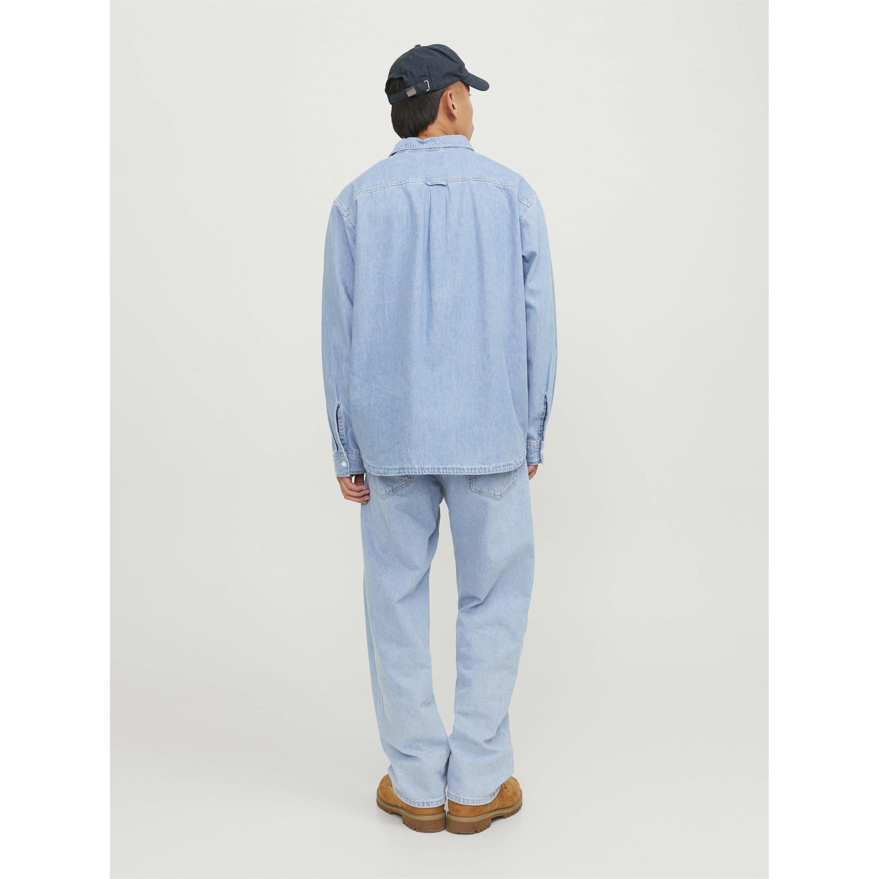 Blue Denim - Jack and Jones - Men's Alex Original Cotton High-Waisted Wide-Leg Jeans - 7