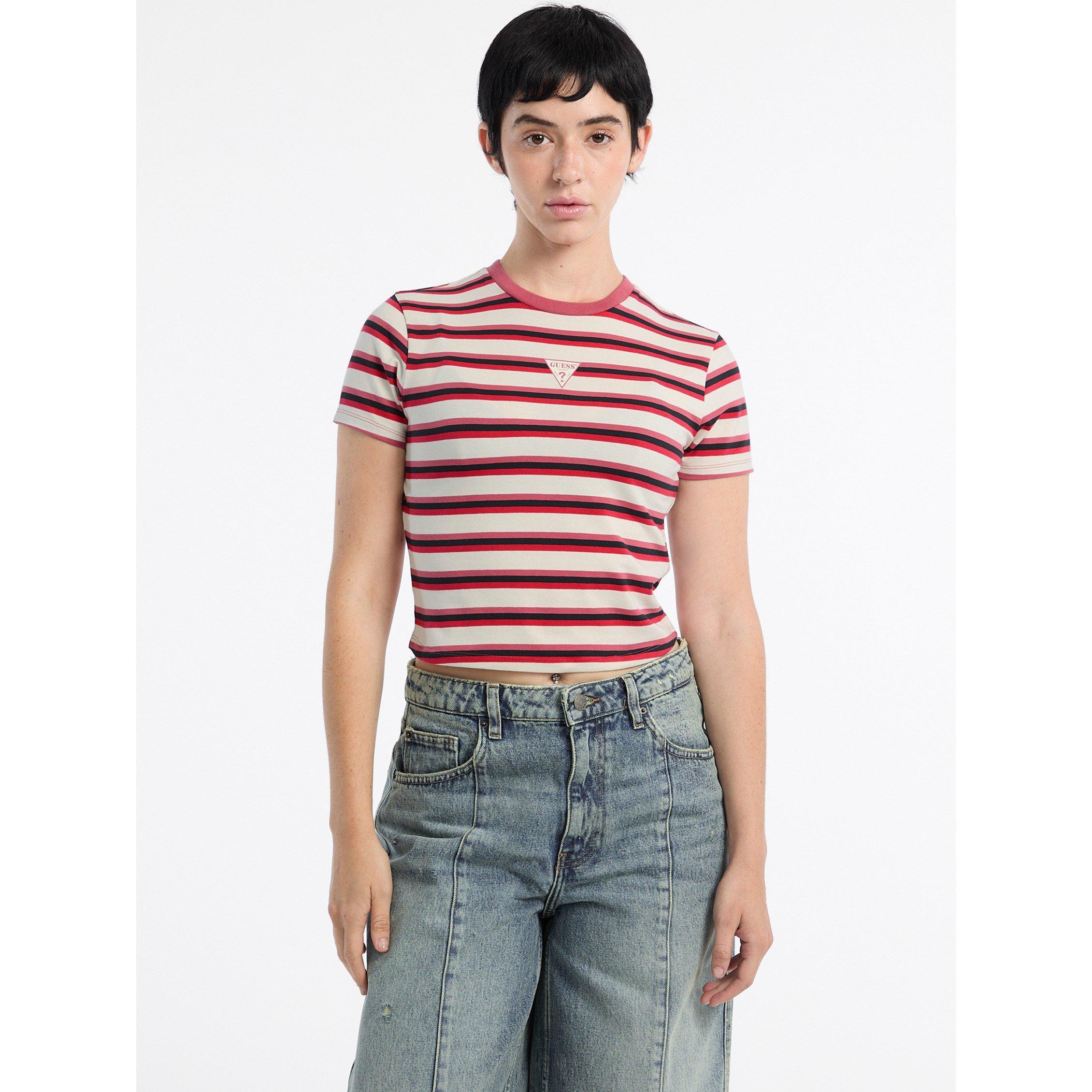 Fruit Juice - Guess - Women's Striped Baby Tee - 1