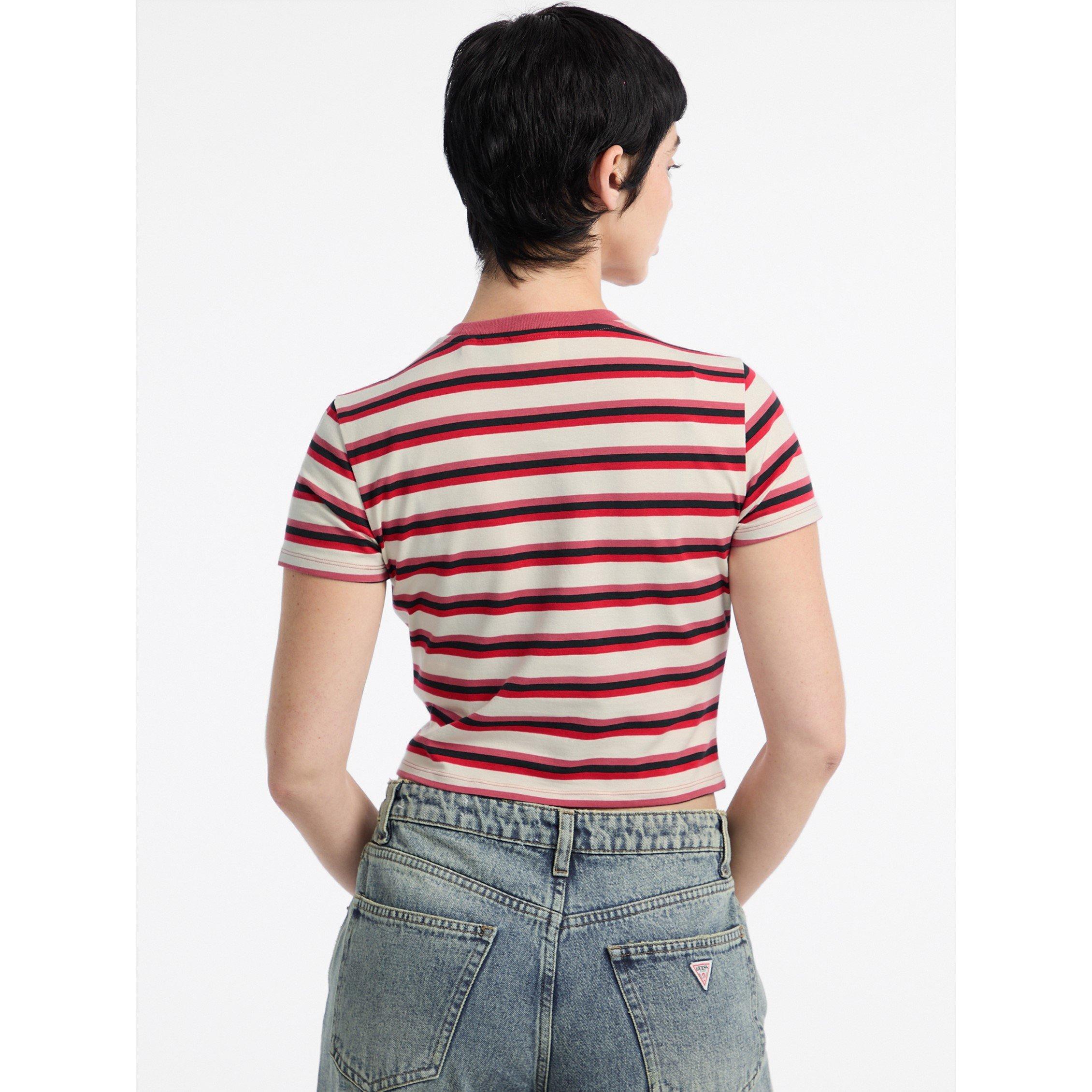 Succo di frutta - Guess - Women's Striped Baby Tee - 2