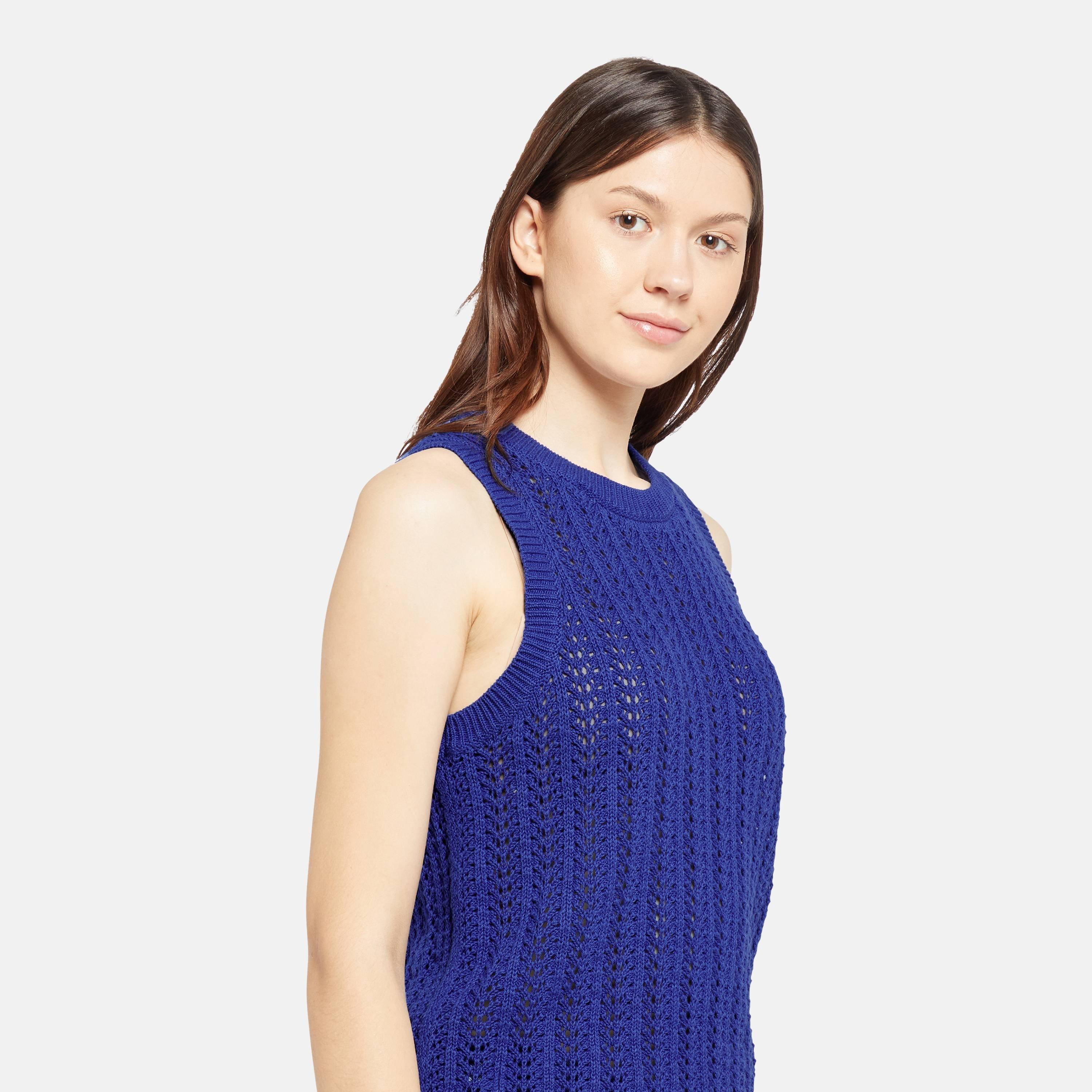 Mazarine Blue - Levis - Women's Sunrise Crochet Crew Neck Jumper - 1
