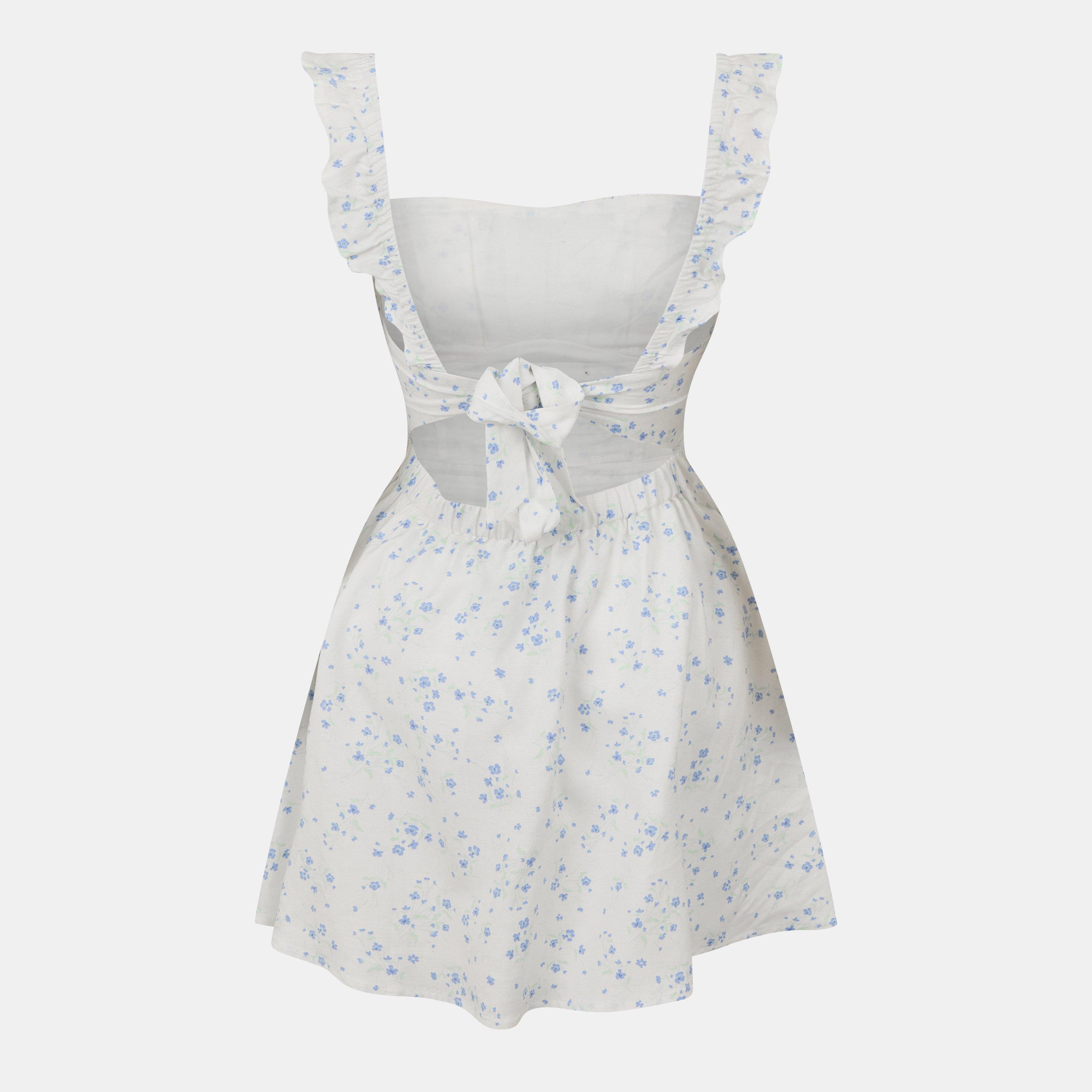 Bijele/Plave Točkice - Jack Wills - Patterned Tie Back Dress - 2