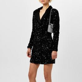 Good American Sequin Blazer Dress