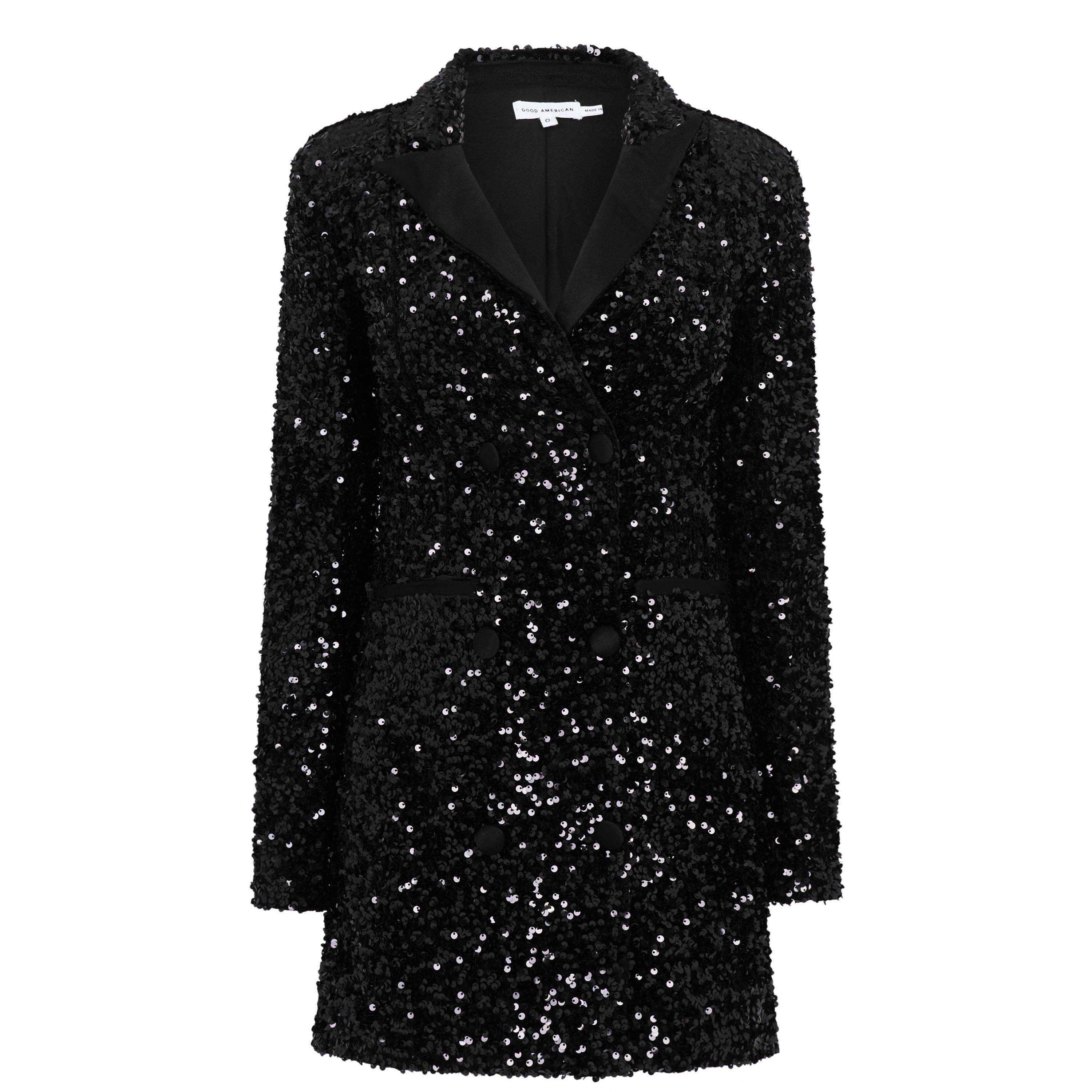Black - Good American - Sequin Blazer Dress - 5