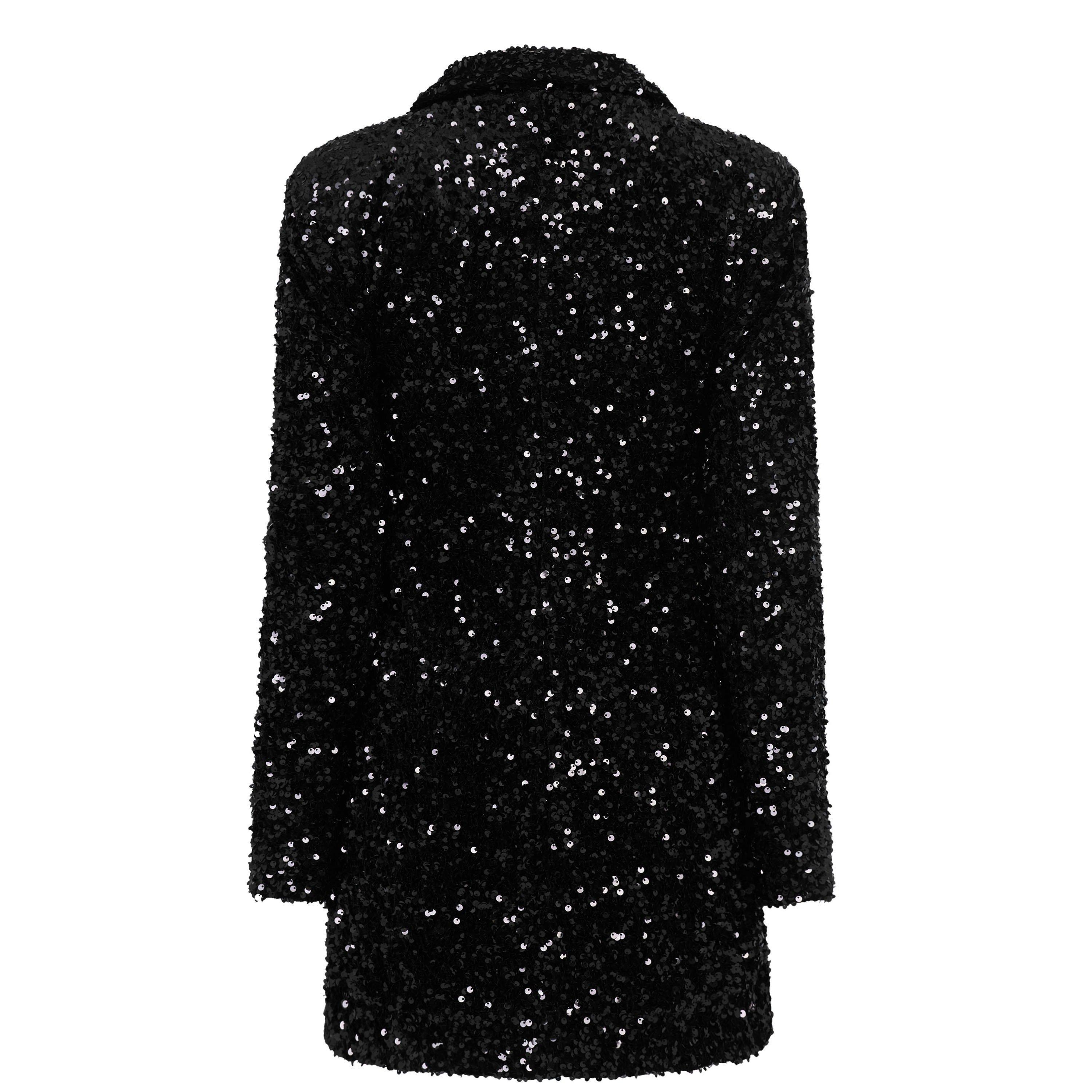 Black - Good American - Sequin Blazer Dress - 6