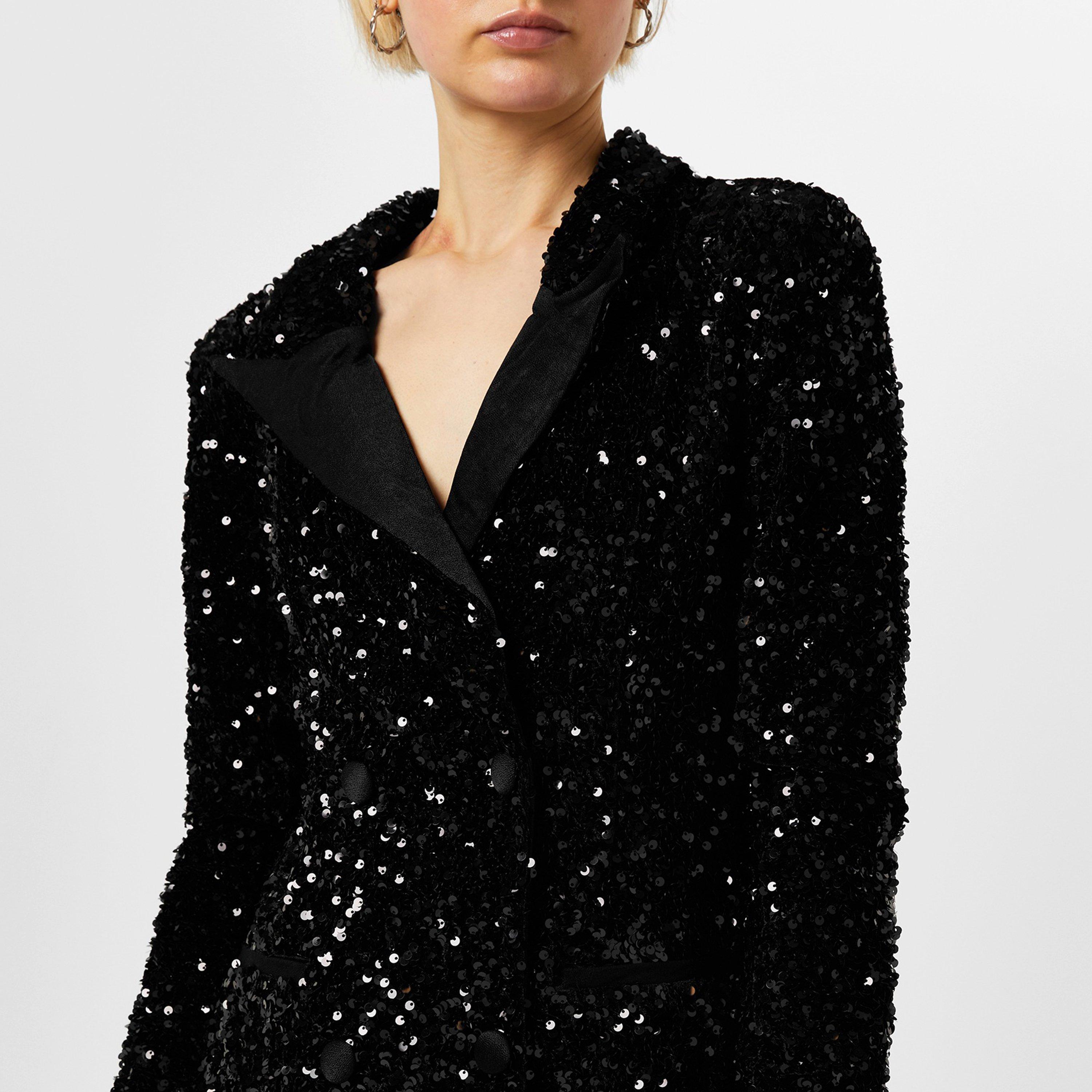 Black - Good American - Sequin Blazer Dress - 3