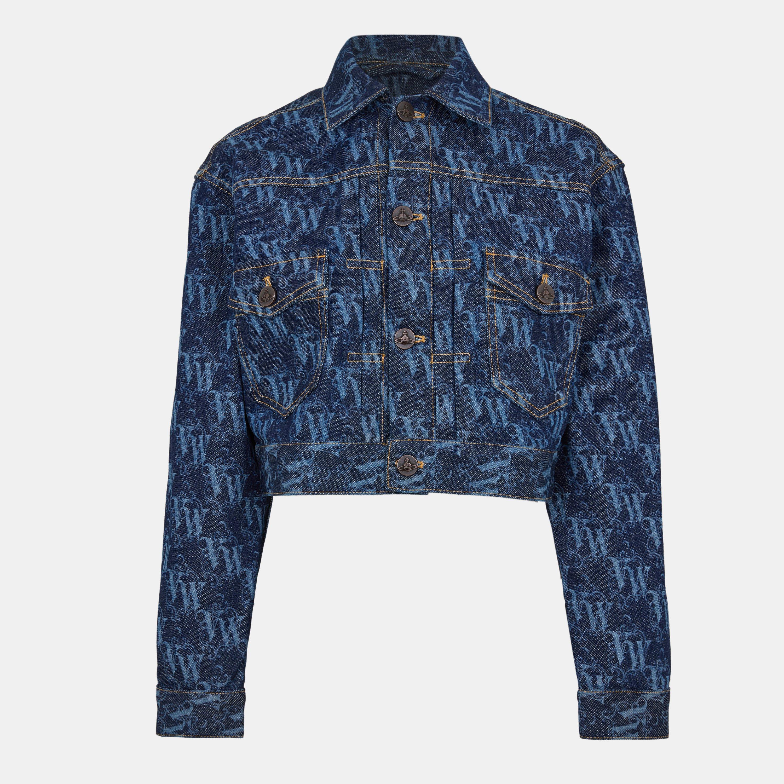 Vw Frame - Vivienne Westwood - Women's Viv Logo Structured Jean Jacket - 1