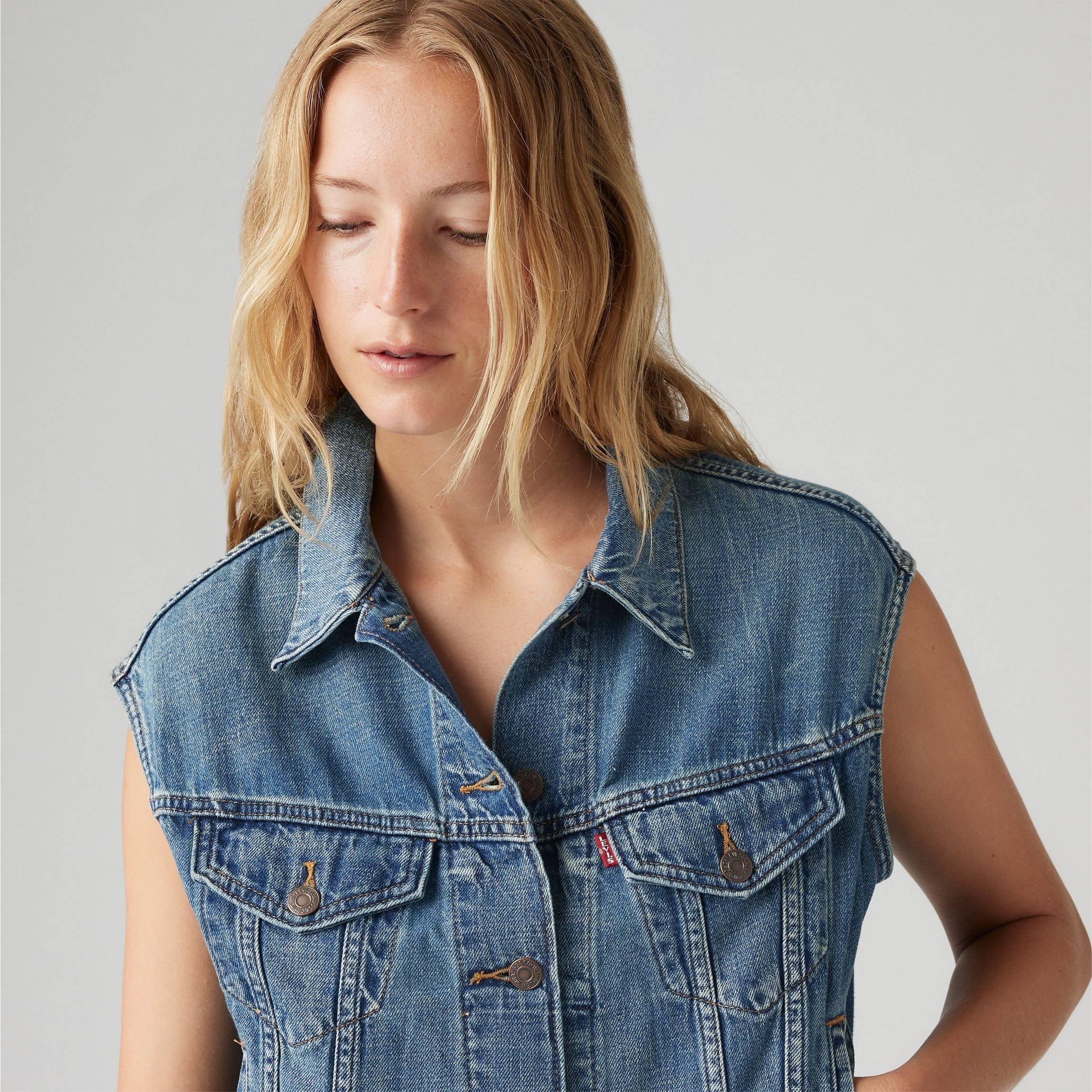 Stop Flaxing - Levis - Women's Shrunken Denim Jacket - 3