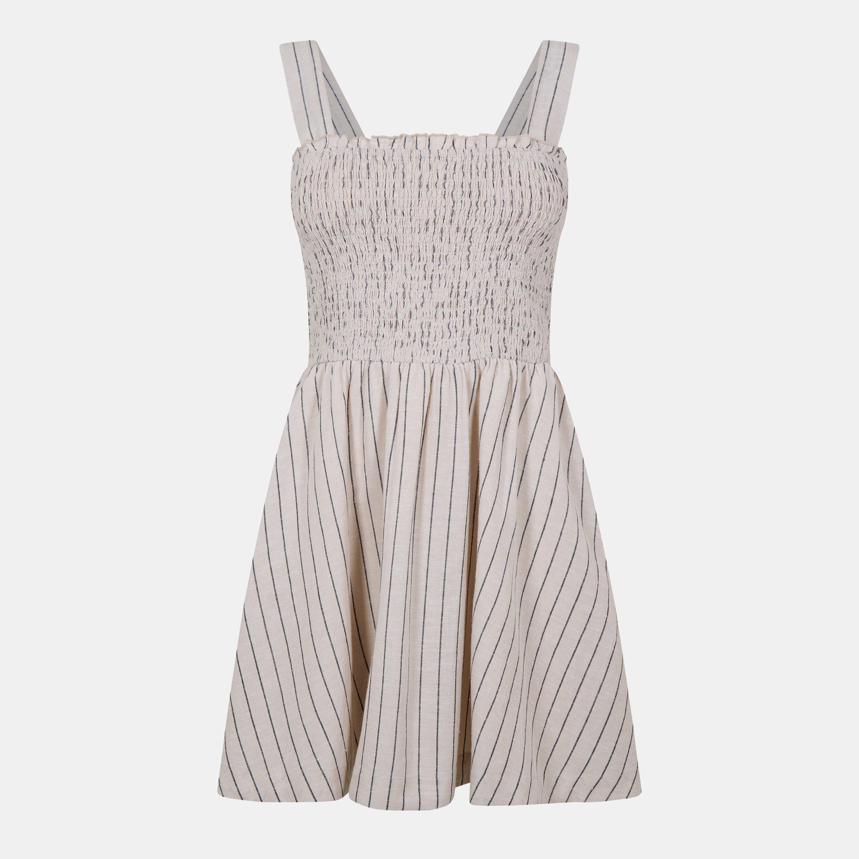 Natural Stripe - Jack Wills - Shirred Skater Dress - 1