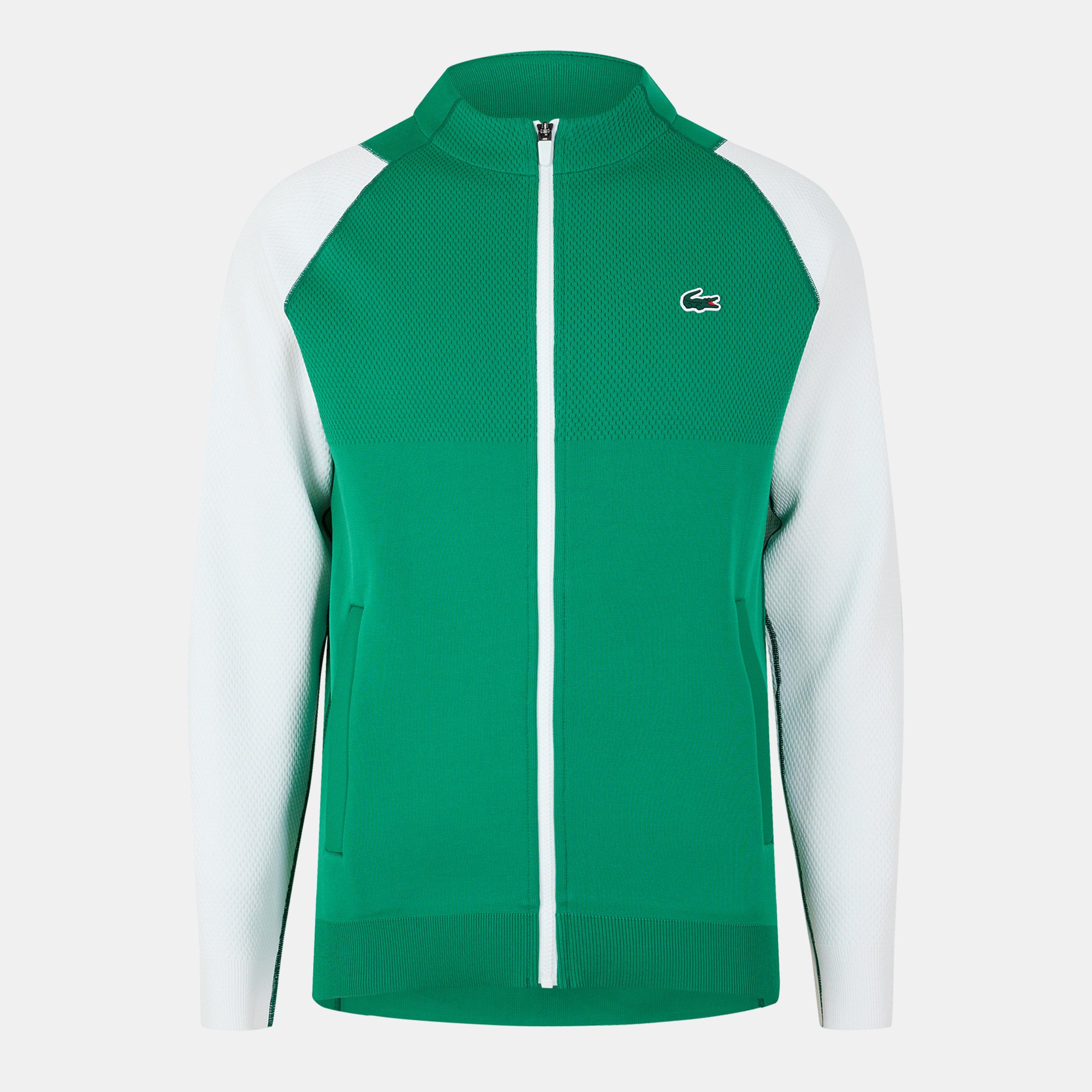 Lacoste Men's Crew Neck Jumper - Green/White - XS