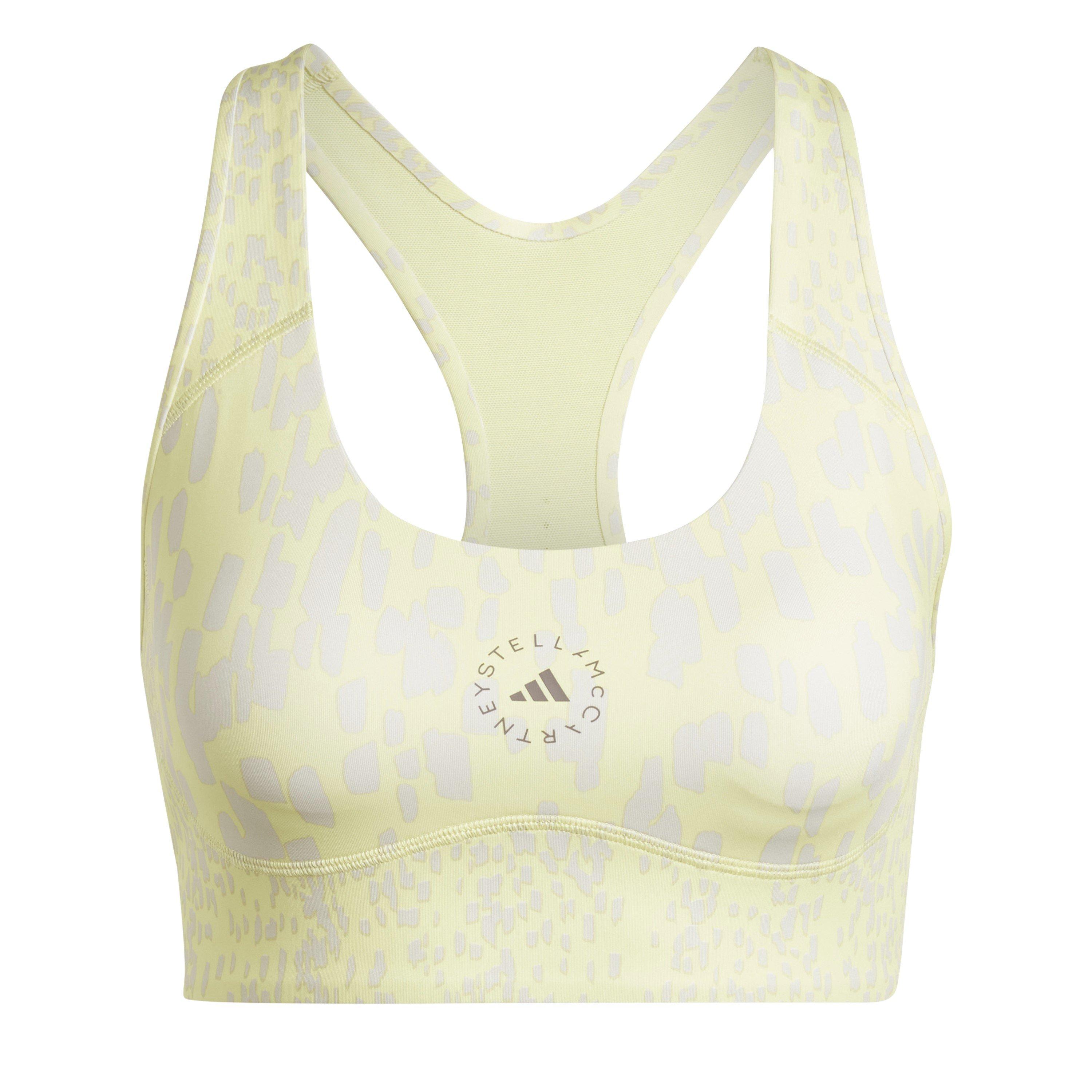 Adidas Women's Non Wired Medium Impact Sports Bra - Yellow - L A-C