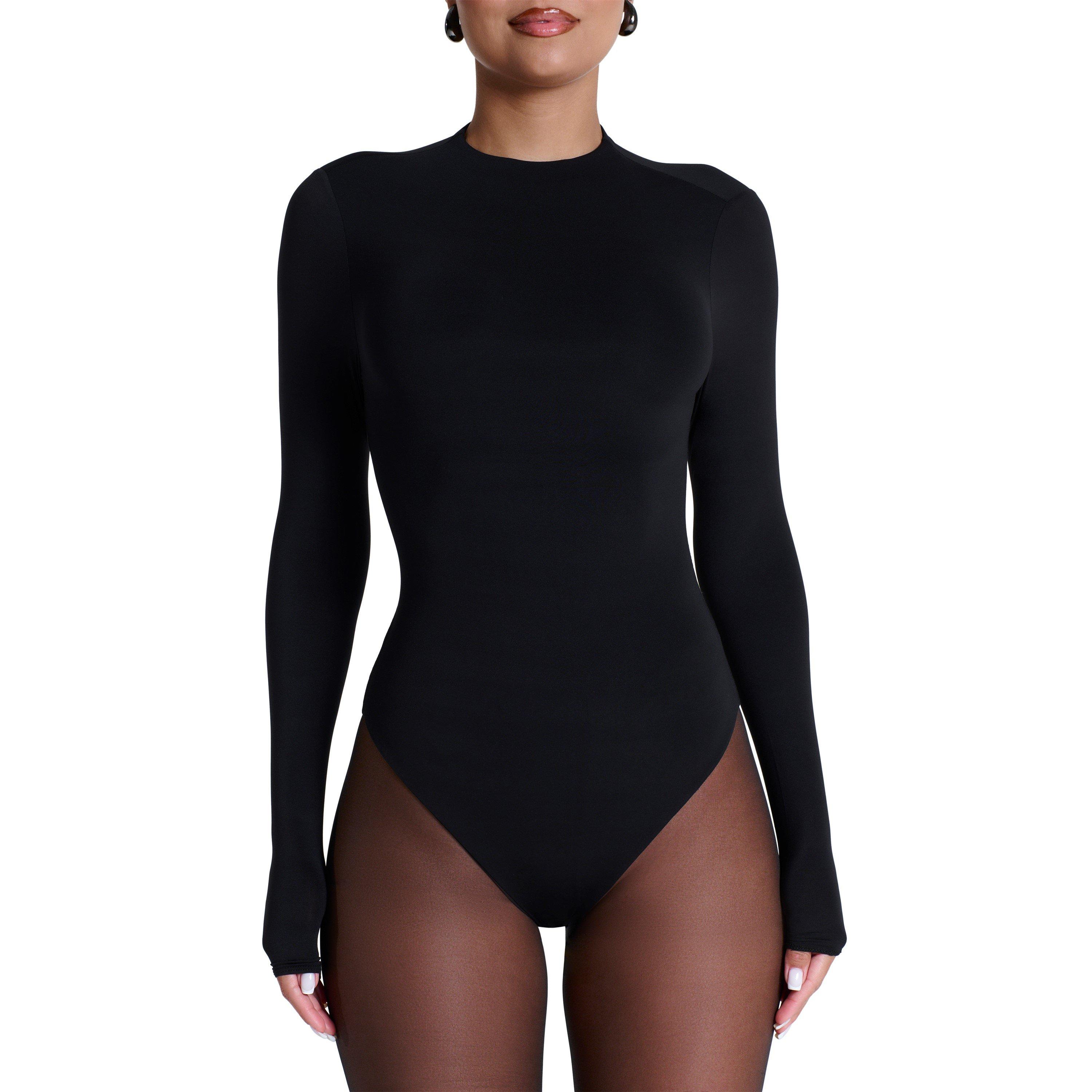 Black - Naked Wardrobe - Naked Mock Neck Bodysuit - 1