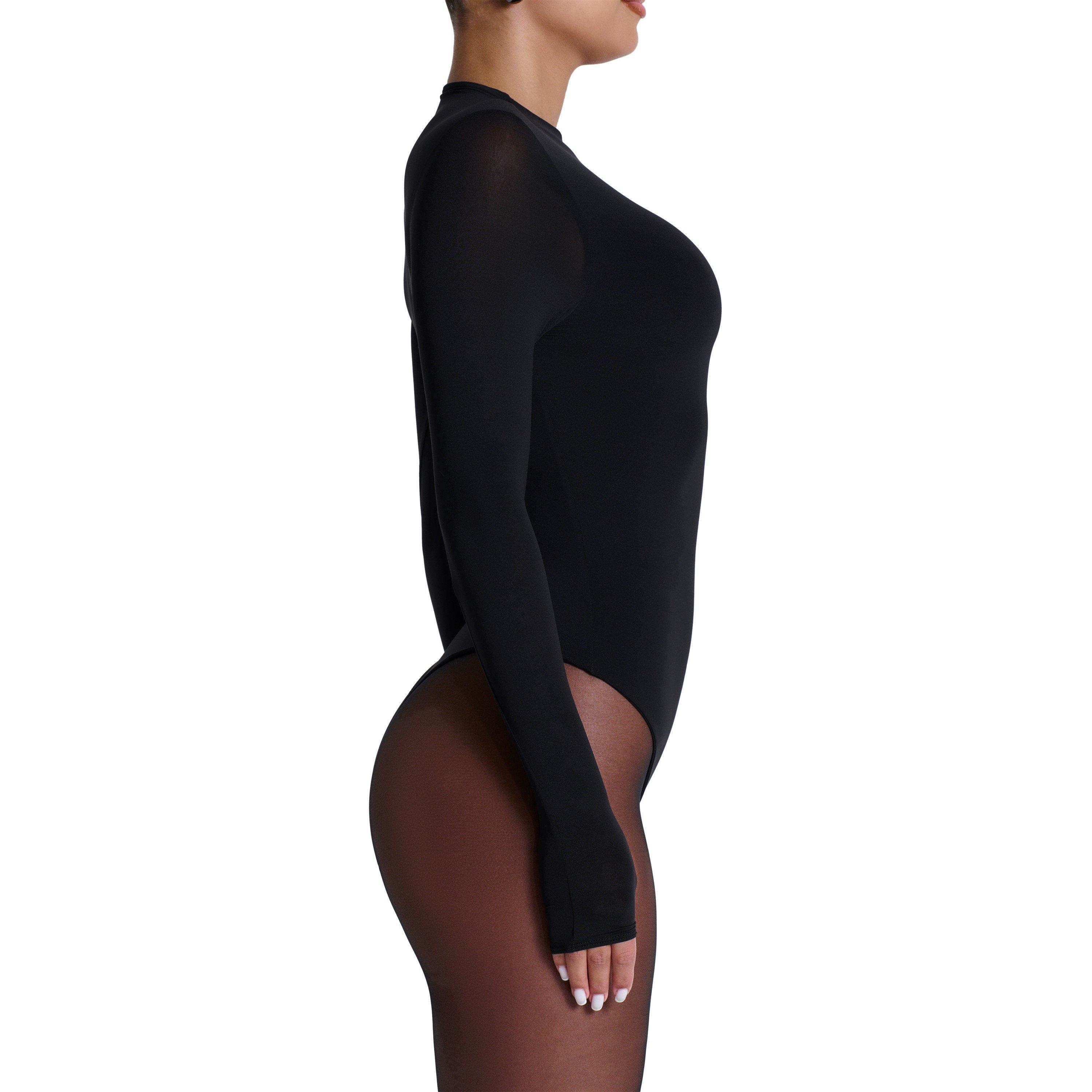 Black - Naked Wardrobe - Naked Mock Neck Bodysuit - 2