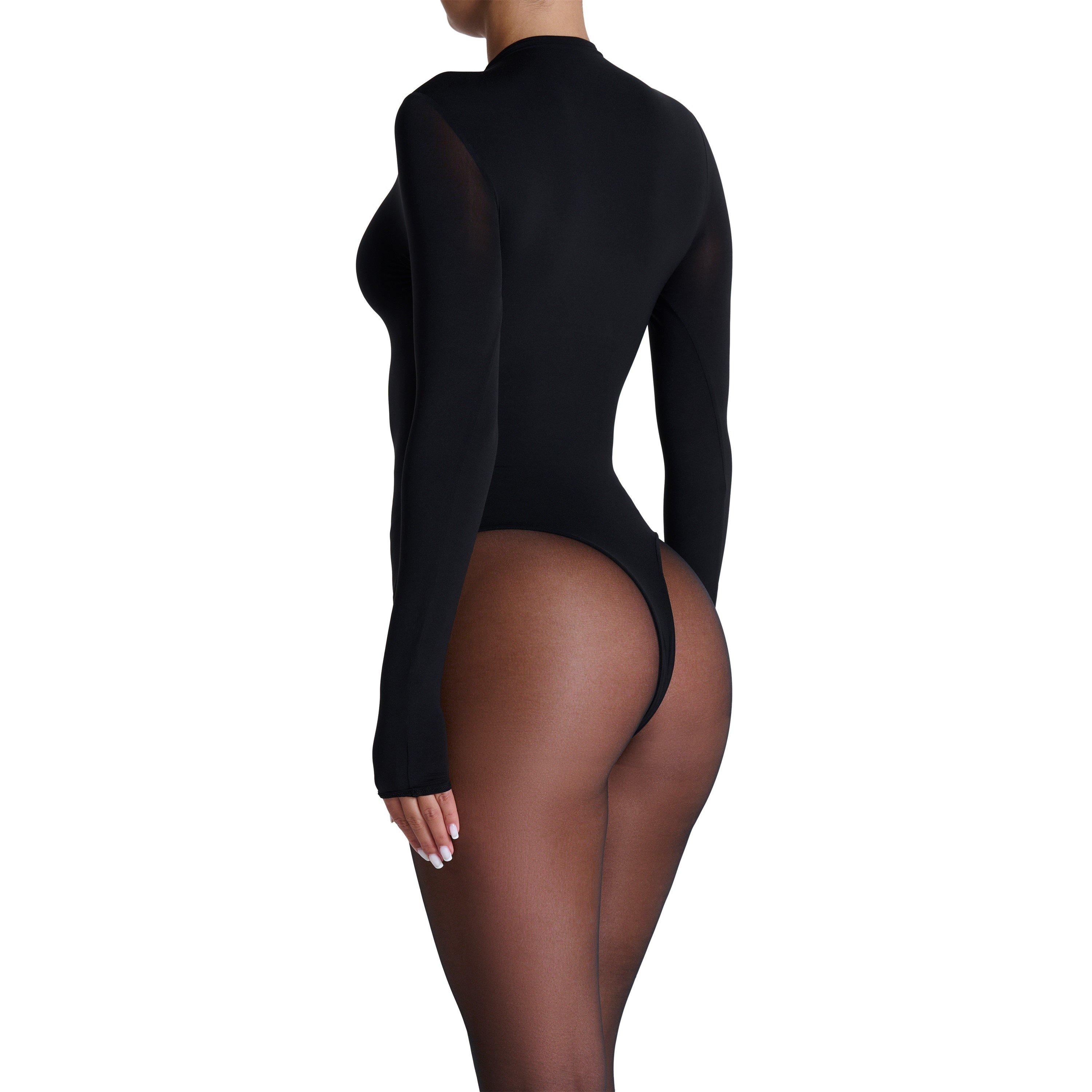Black - Naked Wardrobe - Naked Mock Neck Bodysuit - 3