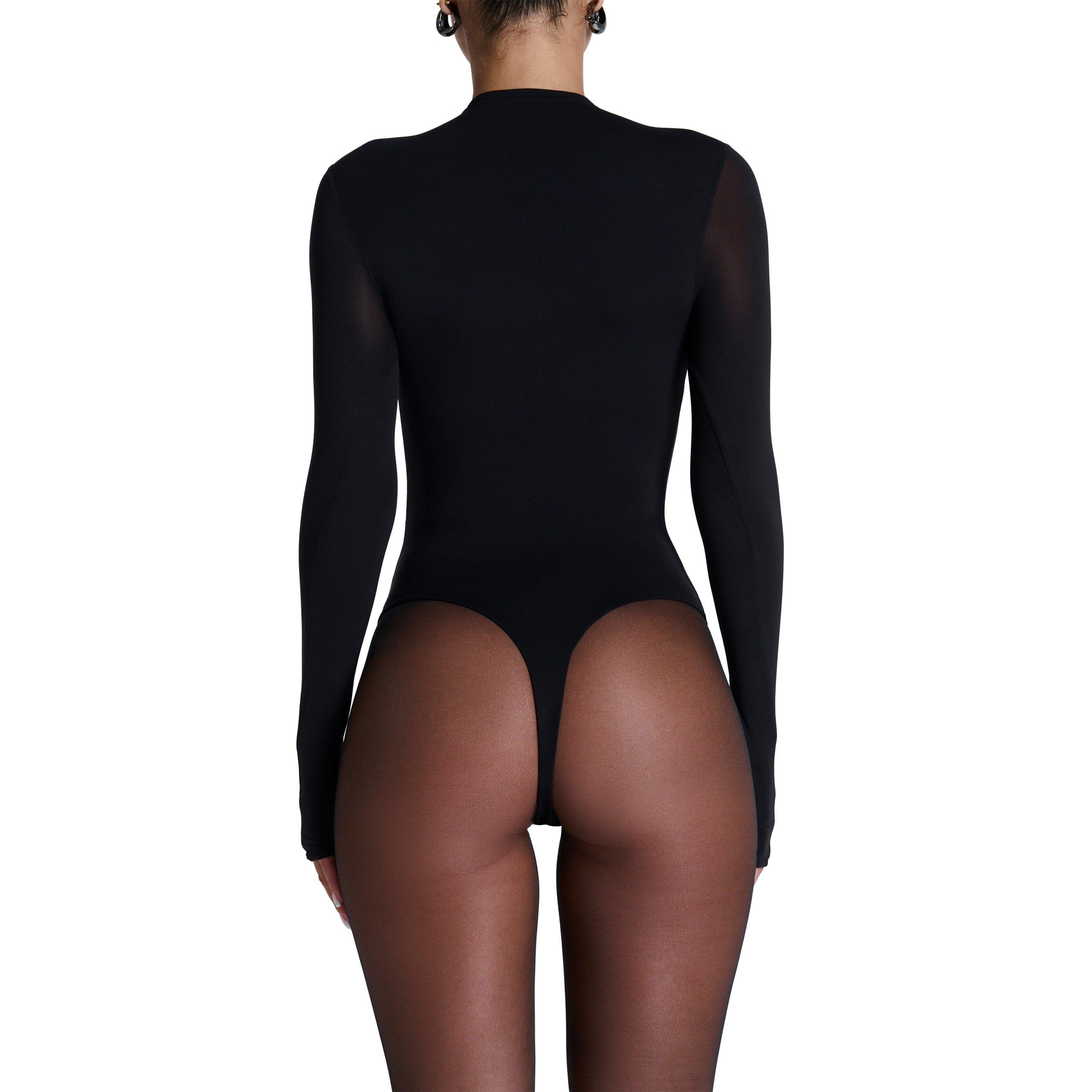 Black - Naked Wardrobe - Naked Mock Neck Bodysuit - 4