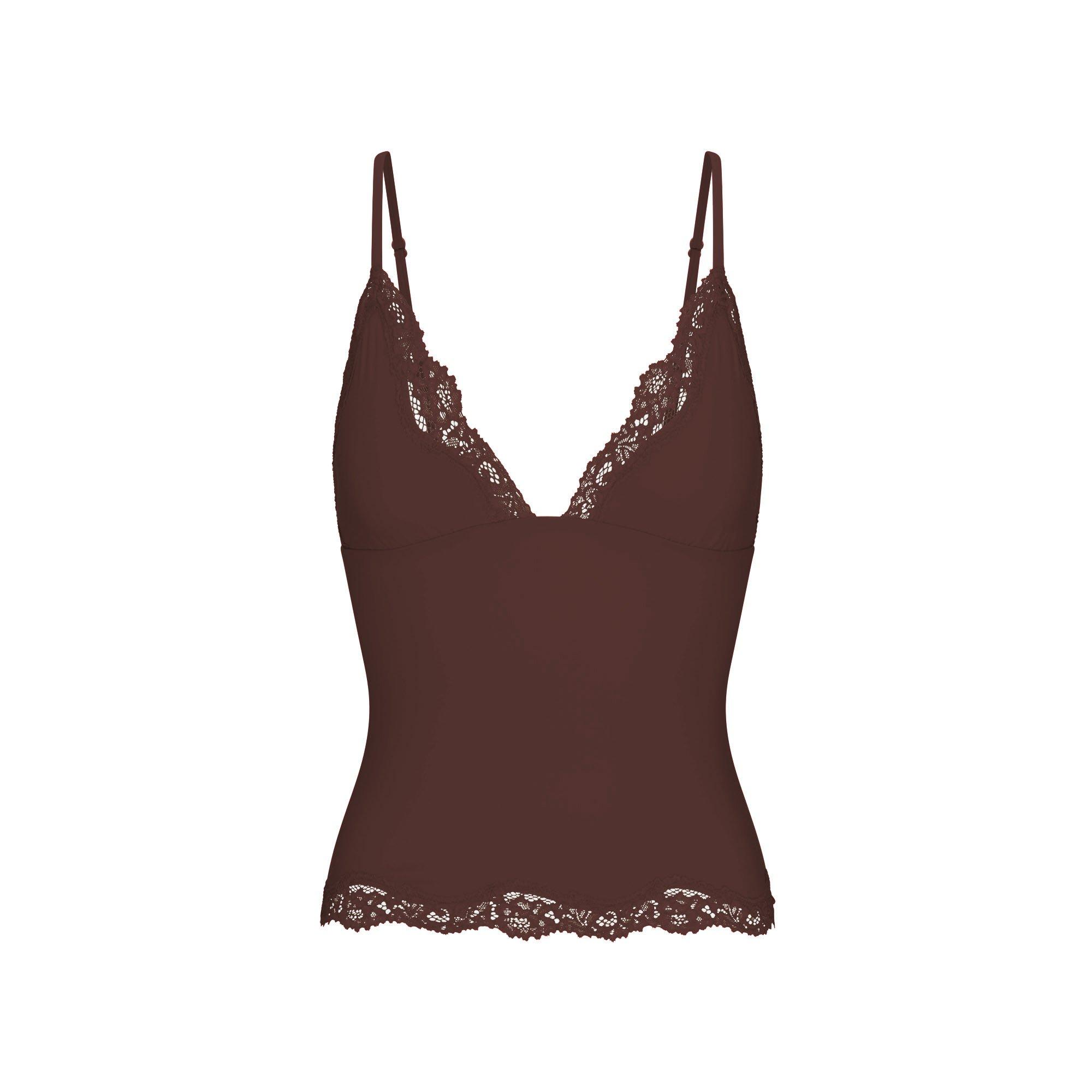 Espresso - SKIMS - Women’s Fits Everybody Lace Triangle Cami - 1